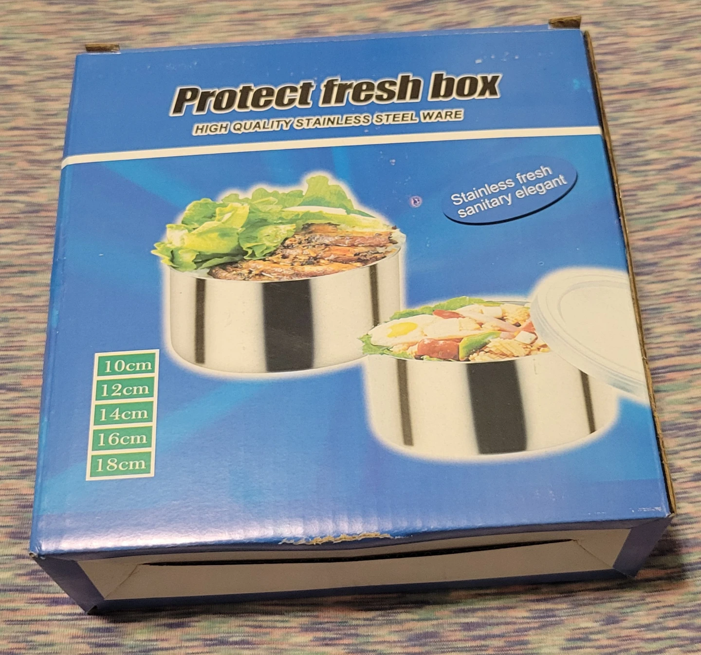 HiCOLES Stainless Steel Food Containers Set w/Lids. New