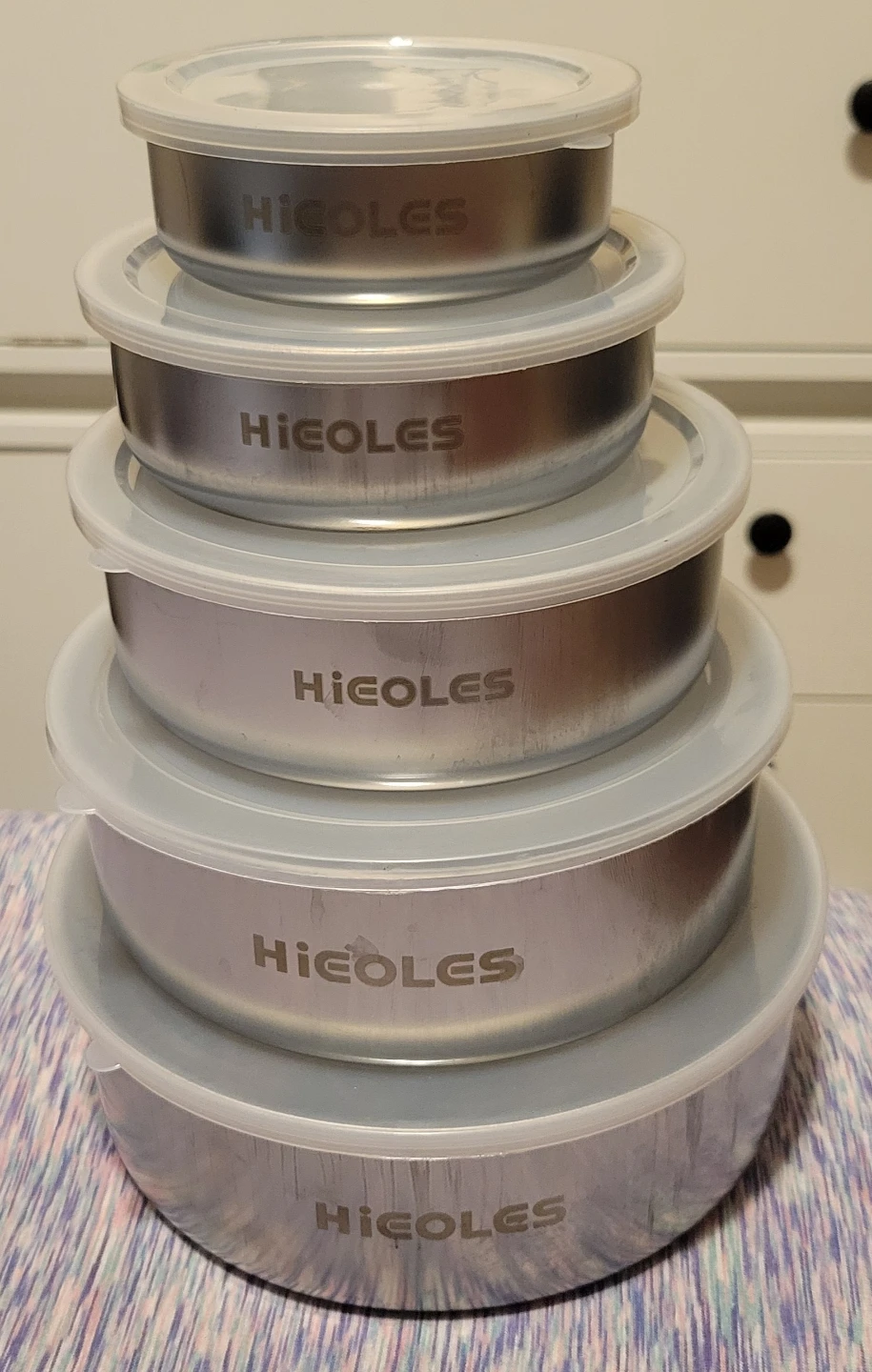 HiCOLES Stainless Steel Food Containers Set w/Lids. New - photo 2