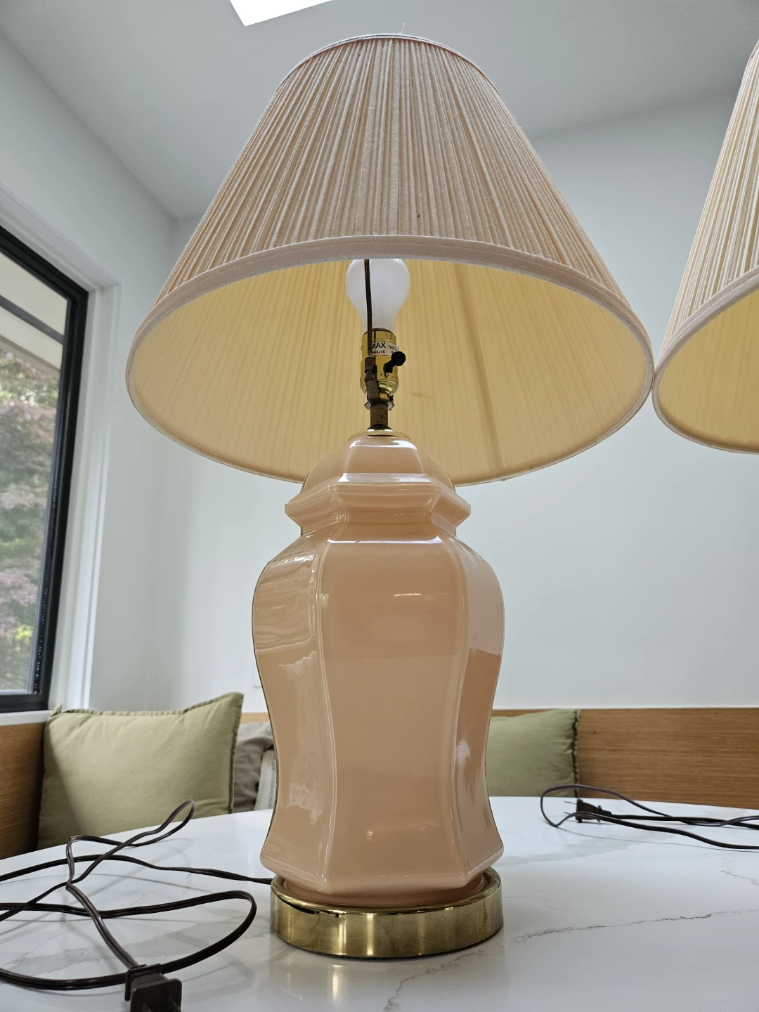 Vintage large ginger jar table lamp pair - photo 4
