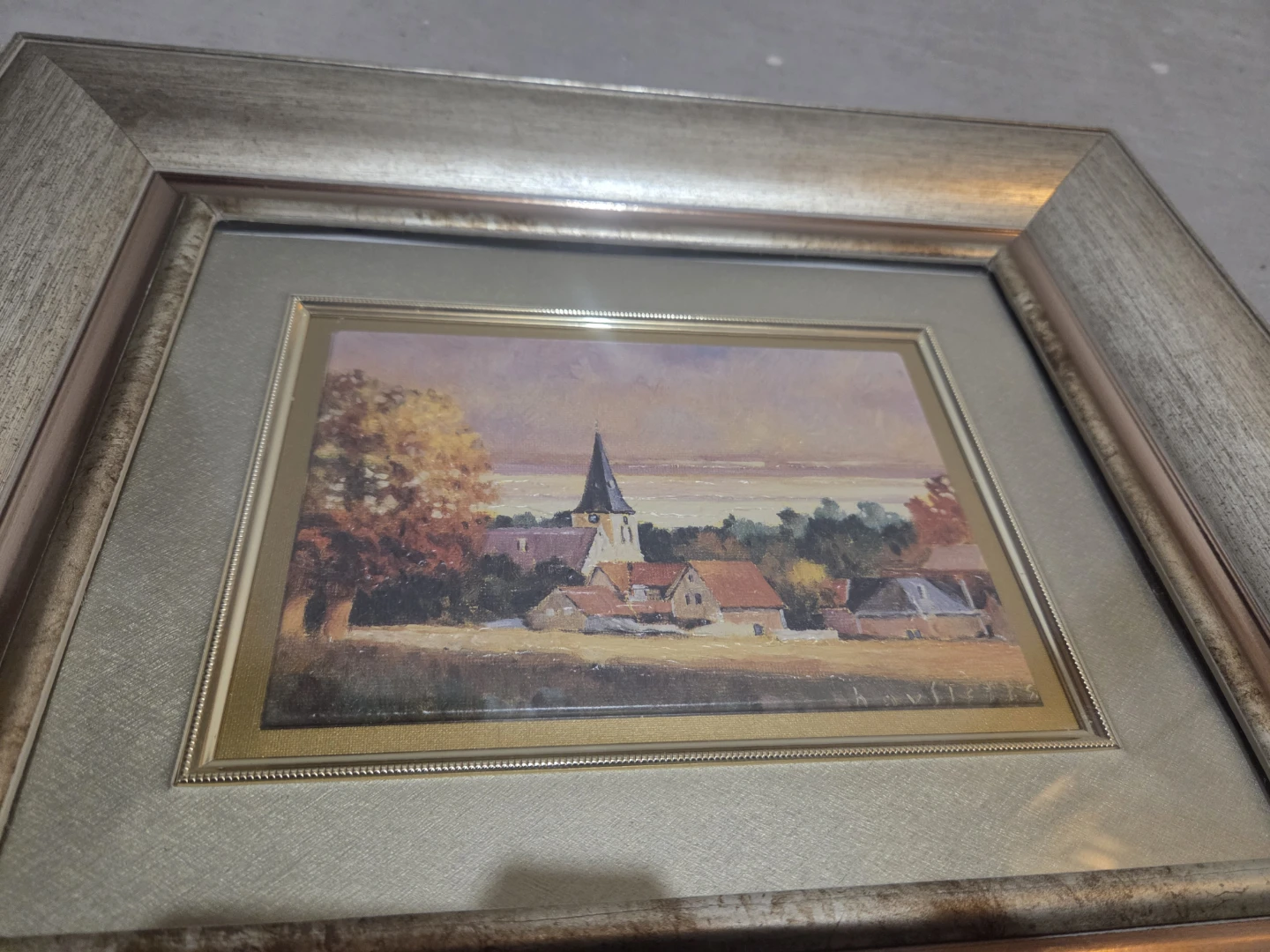 Set of 2 Framed Art Prints - London & Village Scenes - photo 2