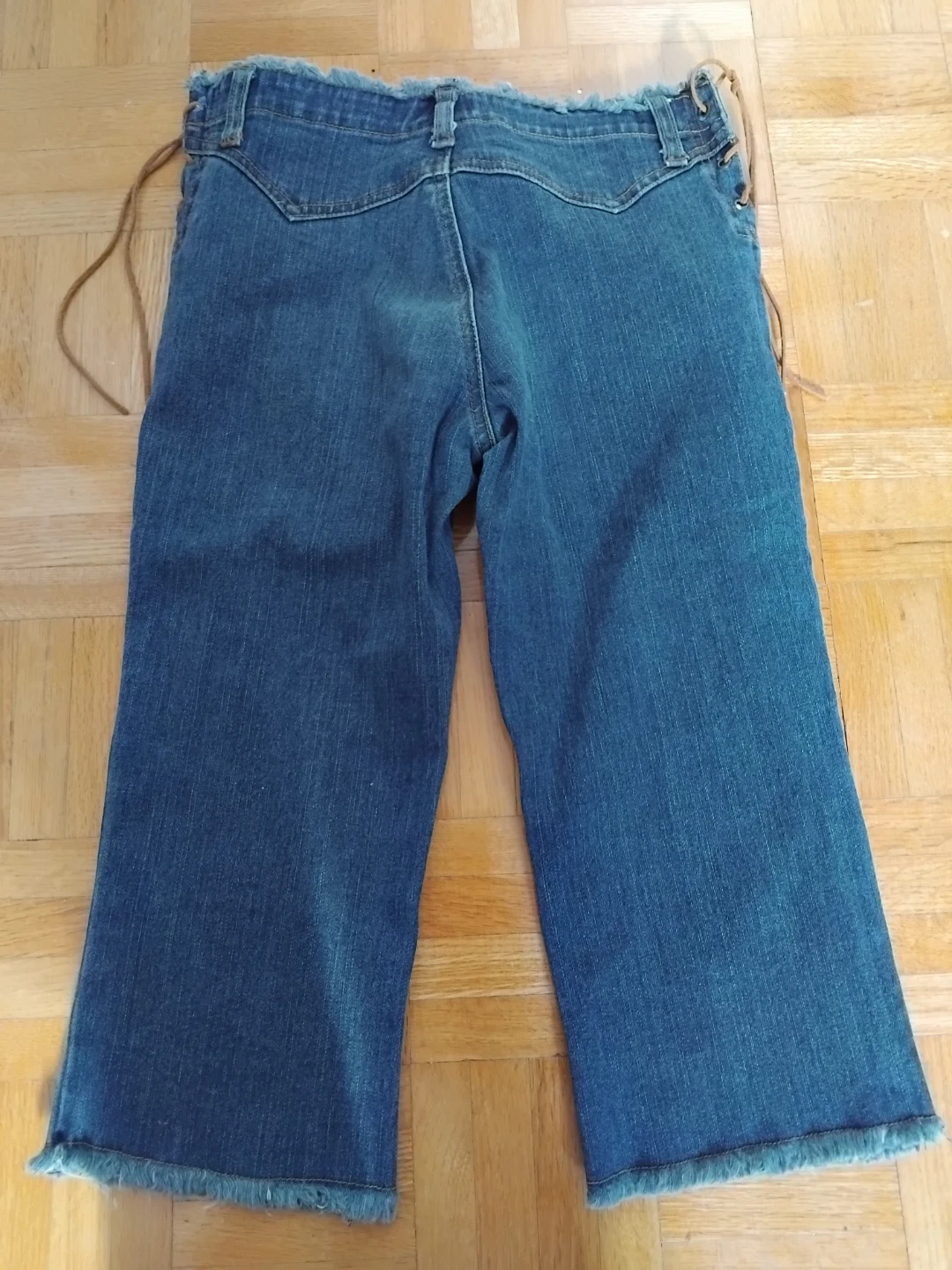 KIDS Blue Denim  jeans with Lace-Up Sides - photo 2