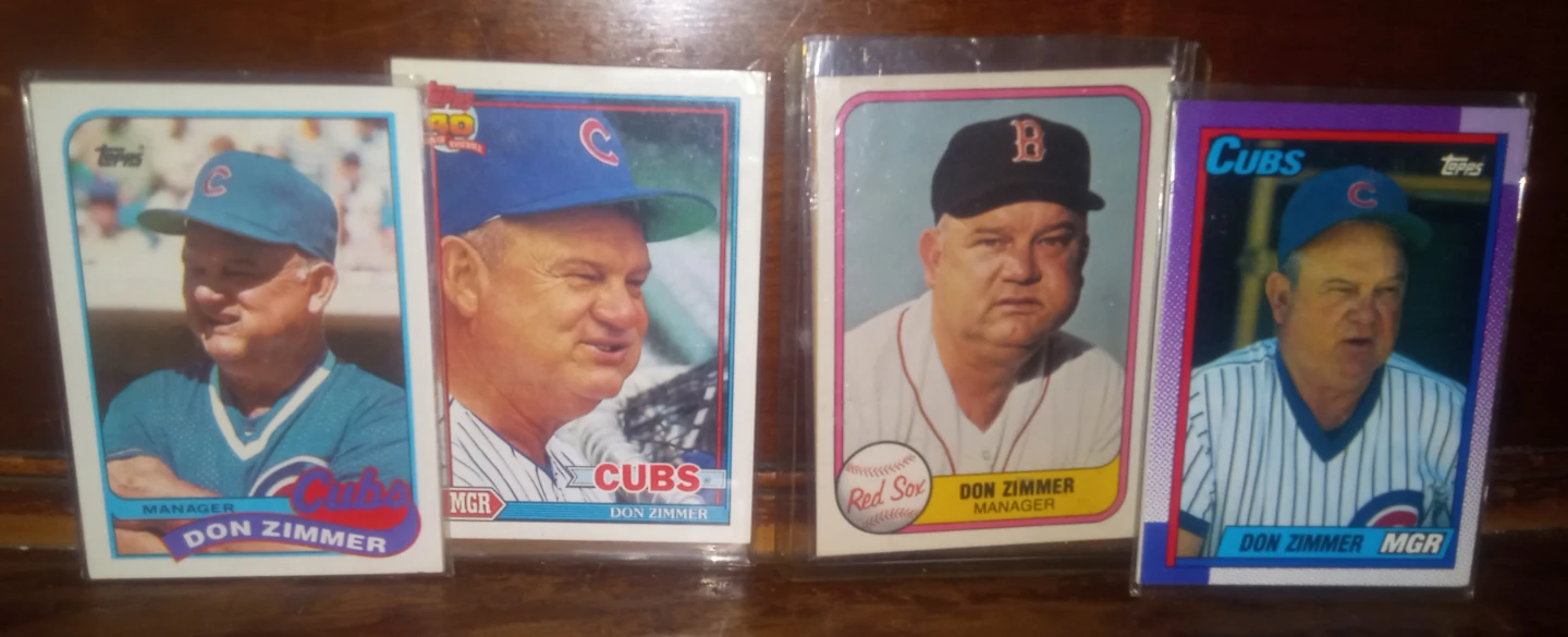 Don Zimmer Baseball Cards Lot Cubs & Red Sox