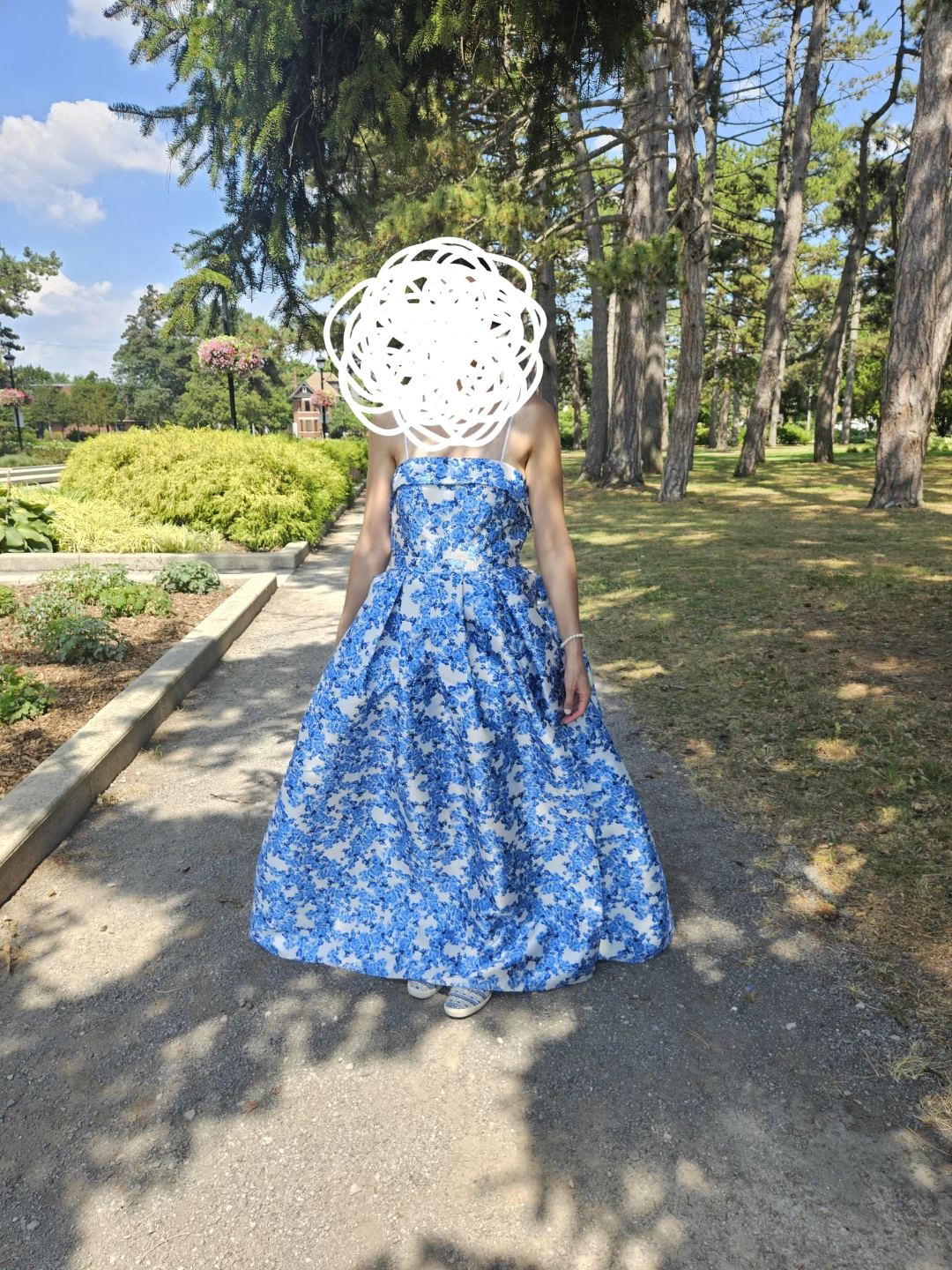 Blue floral maxi dress