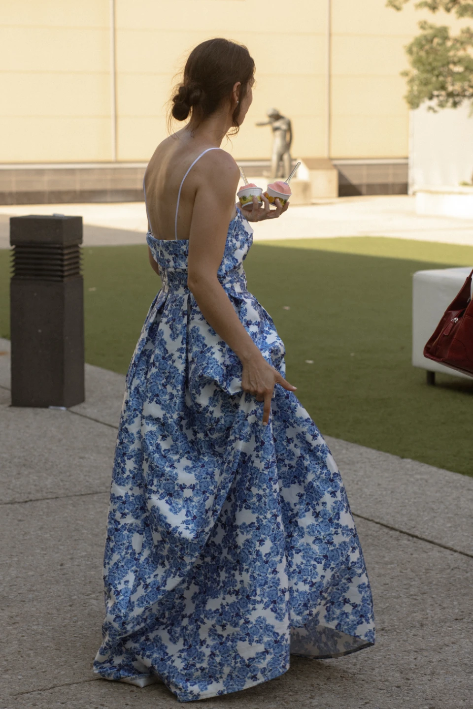 Blue floral maxi dress - photo 2