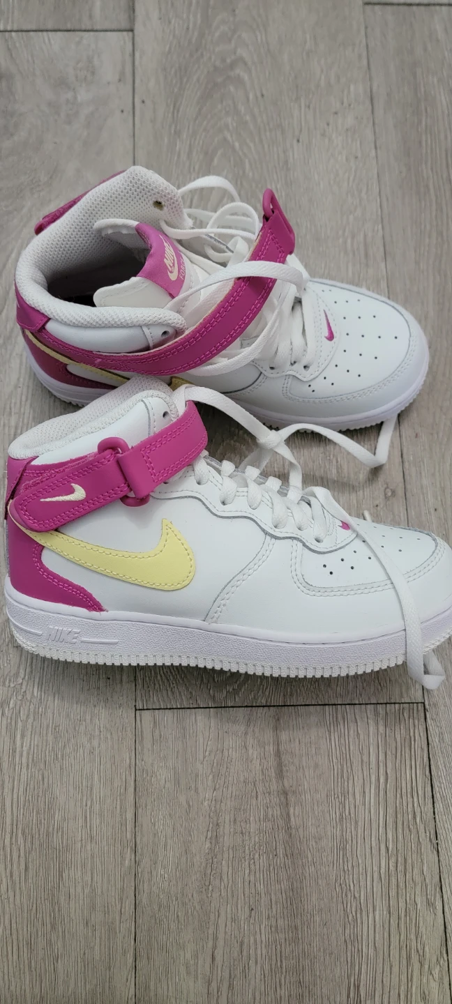 Nike Air Force 1 Mid GS 'Citron Fuchsia' Kids Shoes