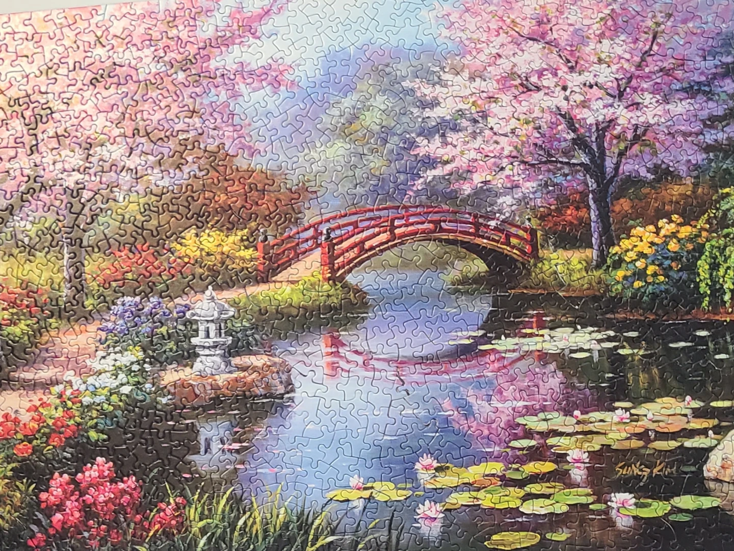 Beautiful Japanese Garden Jigsaw Puzzle by Sung Kim (50x70 cm)