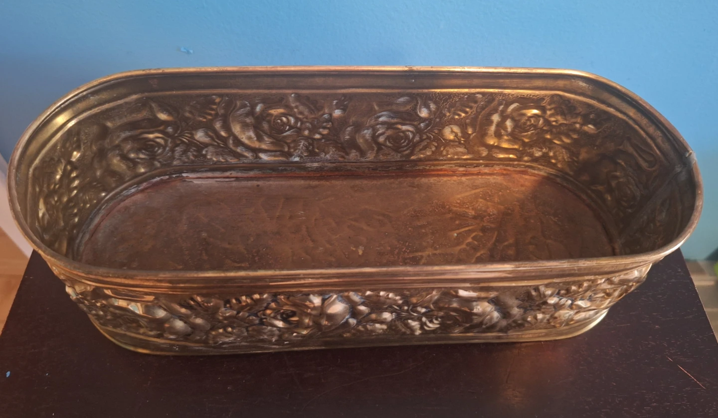 Vintage Ornate Brass Planter/Jardiniere - photo 3