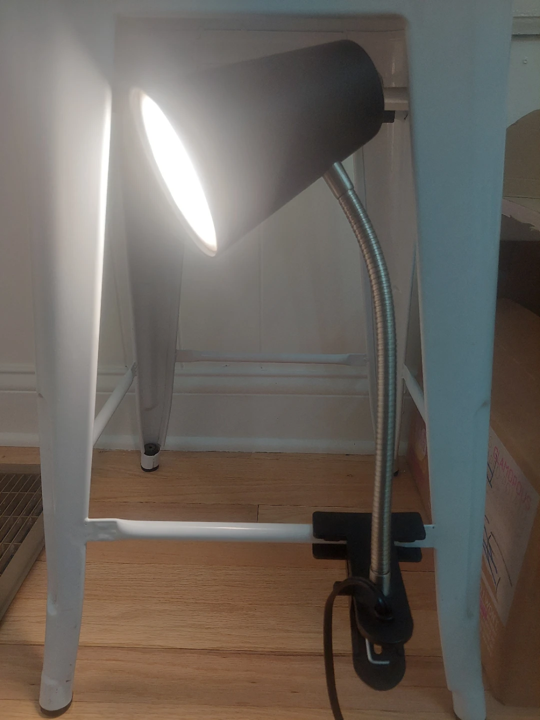 Black Clip-On Gooseneck Desk Lamp - photo 2