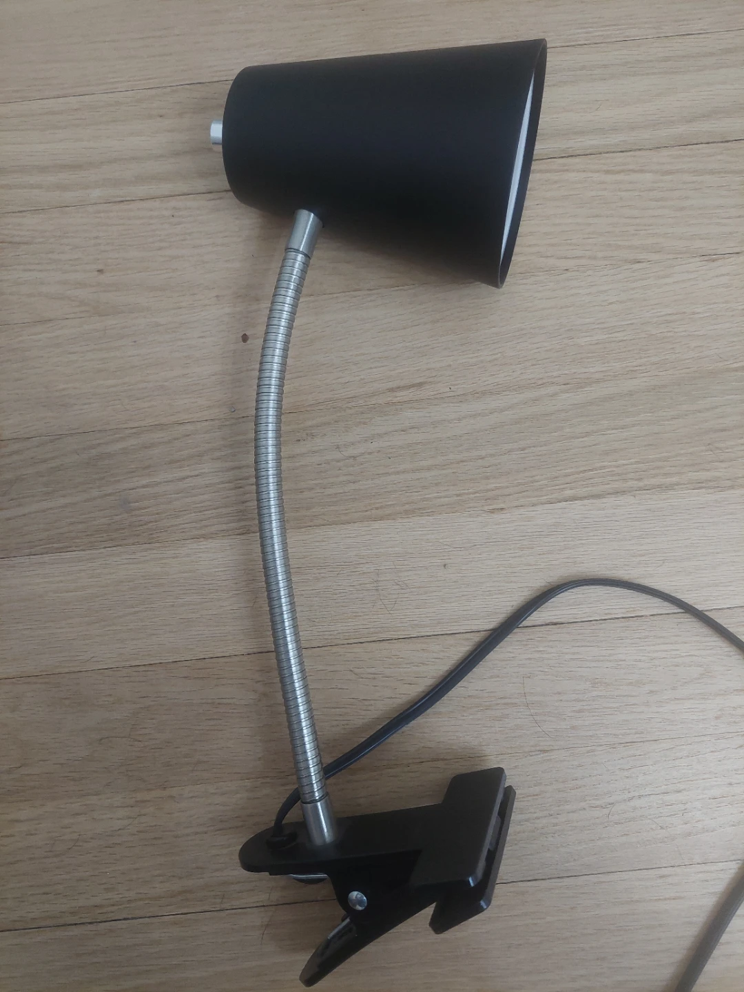 Black Clip-On Gooseneck Desk Lamp - photo 4
