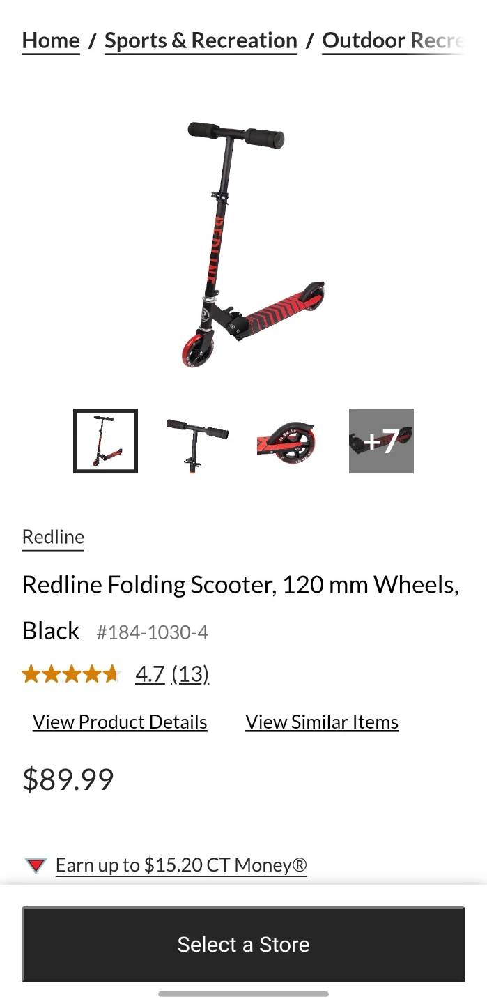 Redline Folding Scooter - Black - photo 5