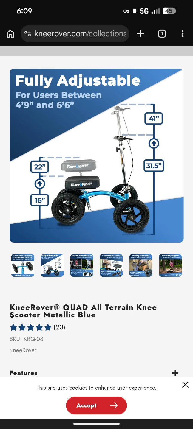 Knee rover scooter - photo 3