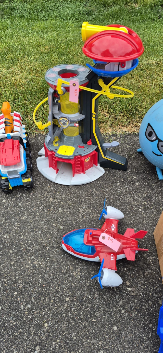 Various Paw Patrol Toys - Lookout Tower and Jet