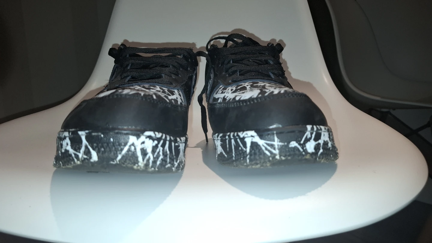Nike Air Force 1 Black White Splatter Shoes - photo 5