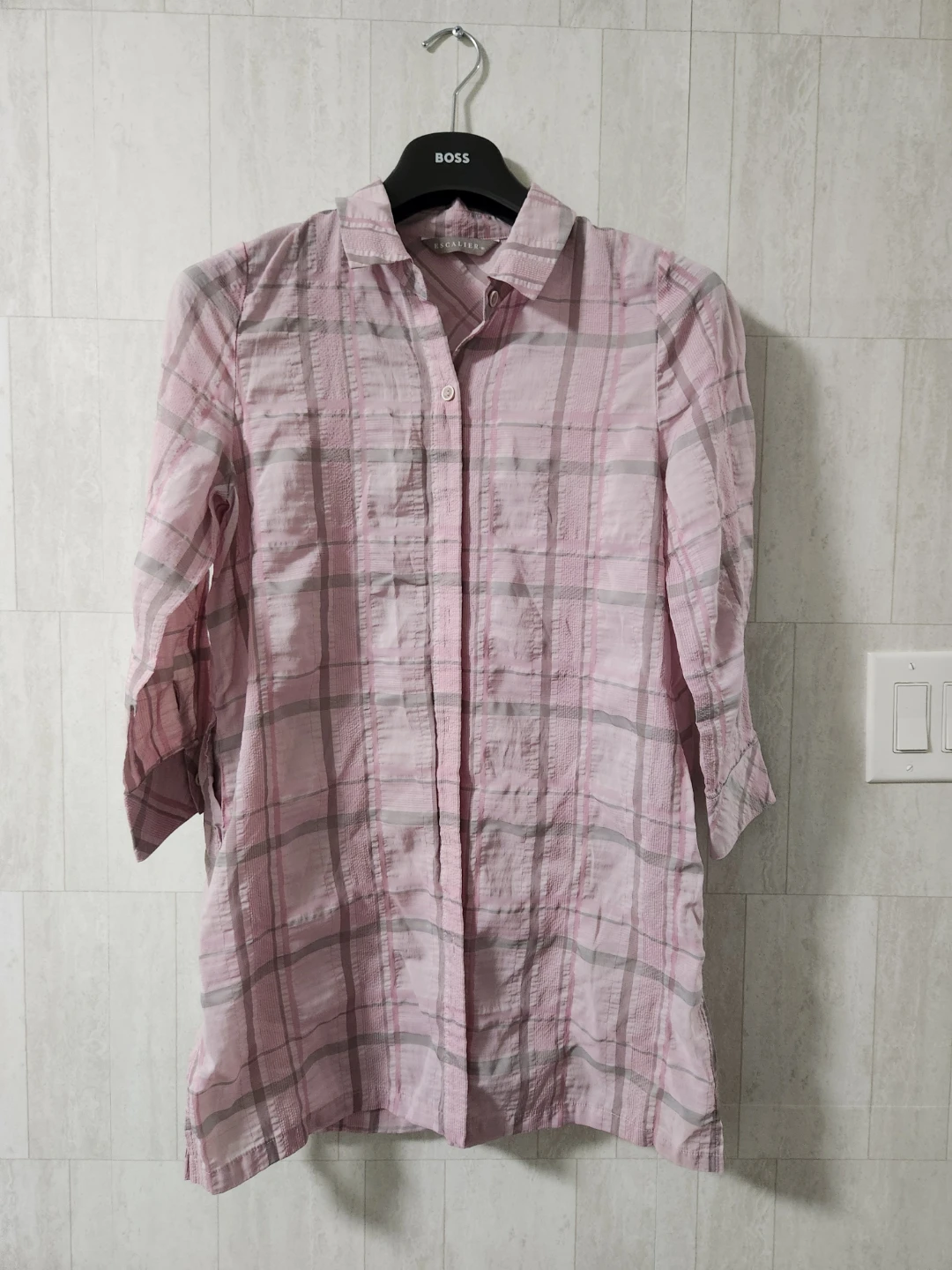 Plaid Shirt - Pink/Grey - photo 2