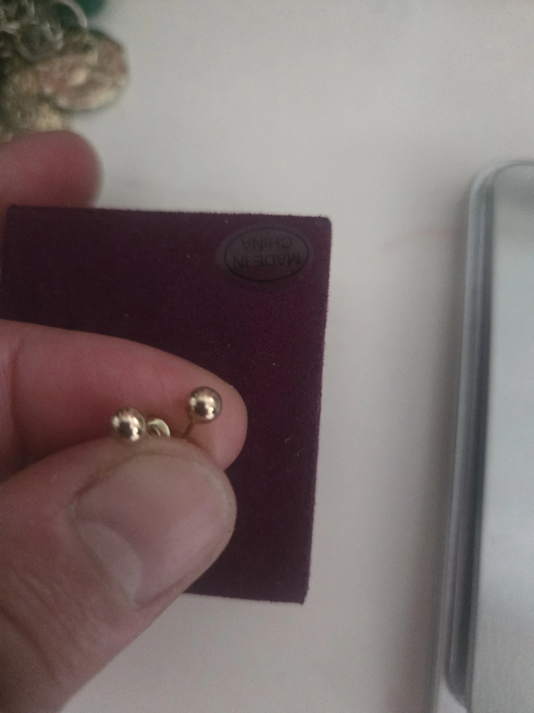 Gold Ball Stud Earrings