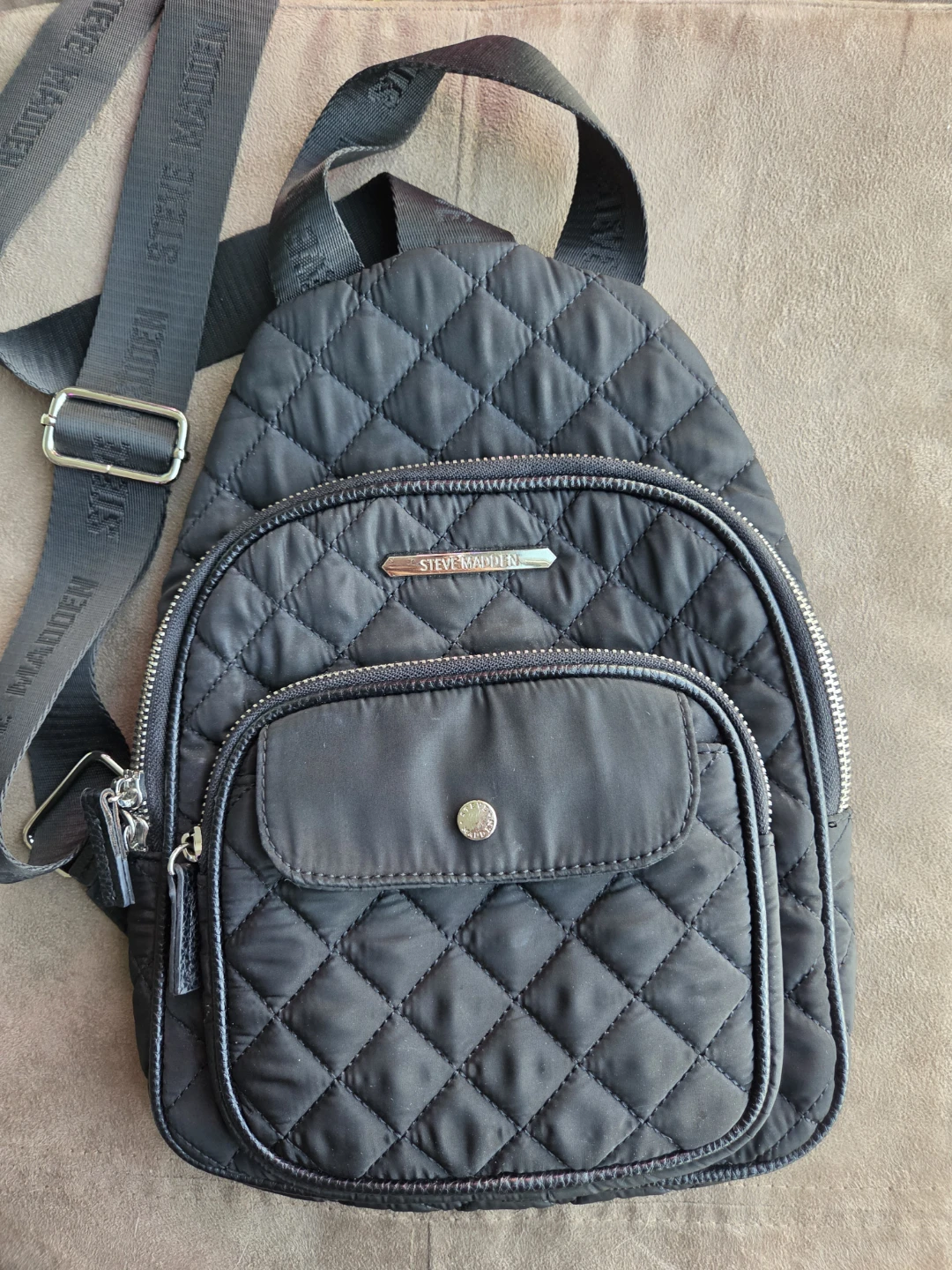 Steve Madden Quilted Backpack Purse