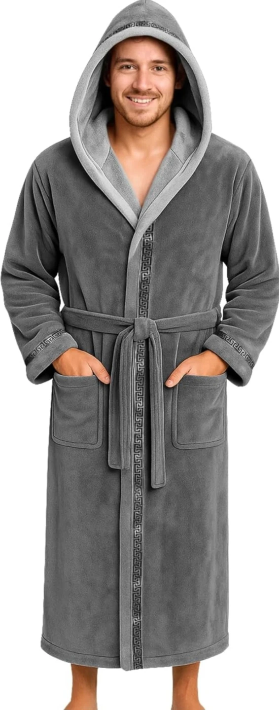 Voissira Hooded Robe - Grey
