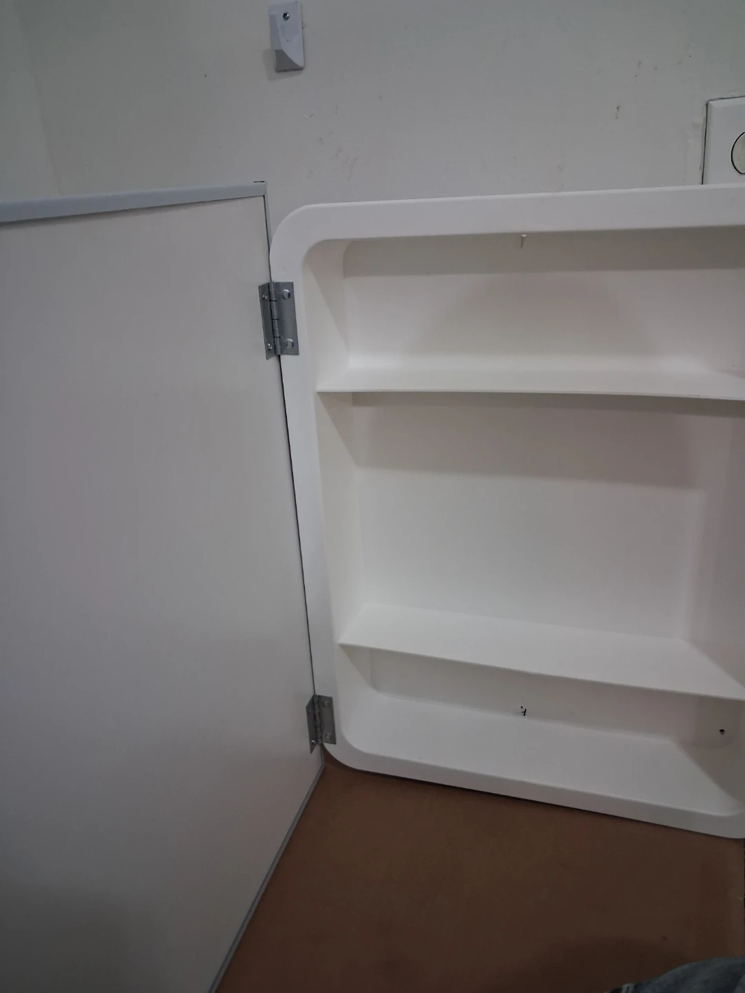 White Medicine Cabinet with Mirror - photo 2