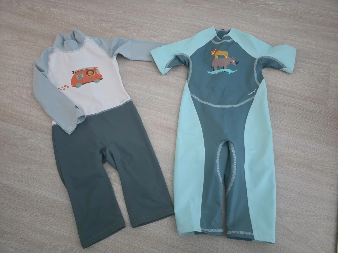 Two Kids Swimsuits- rashguard  Size 3-4 Years
