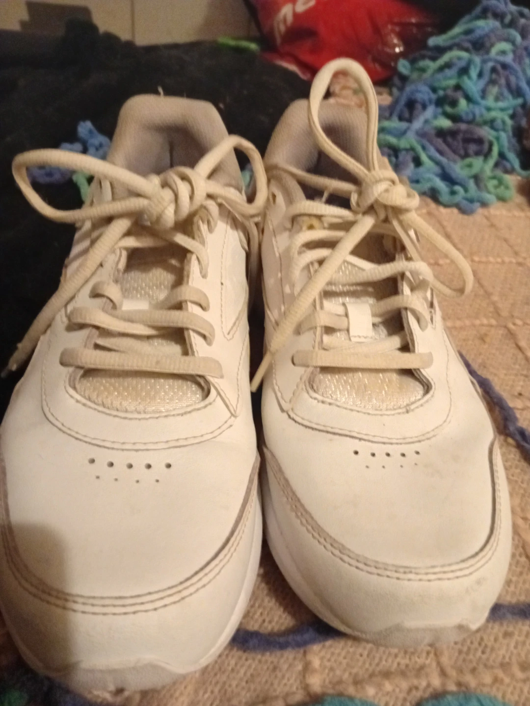 Reebok White Walking Shoes
