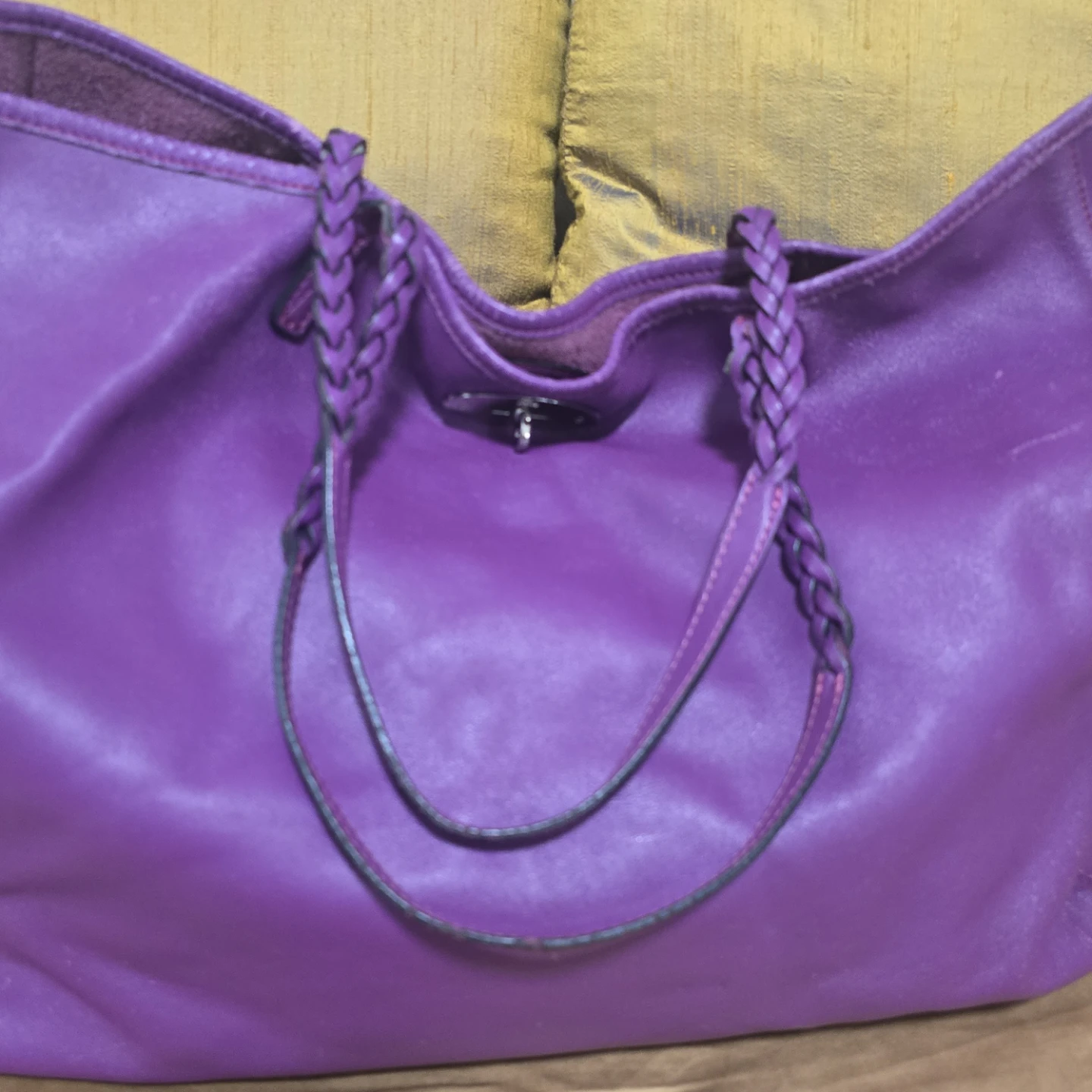 Mulberry Purple Leather Tote Bag - photo 5