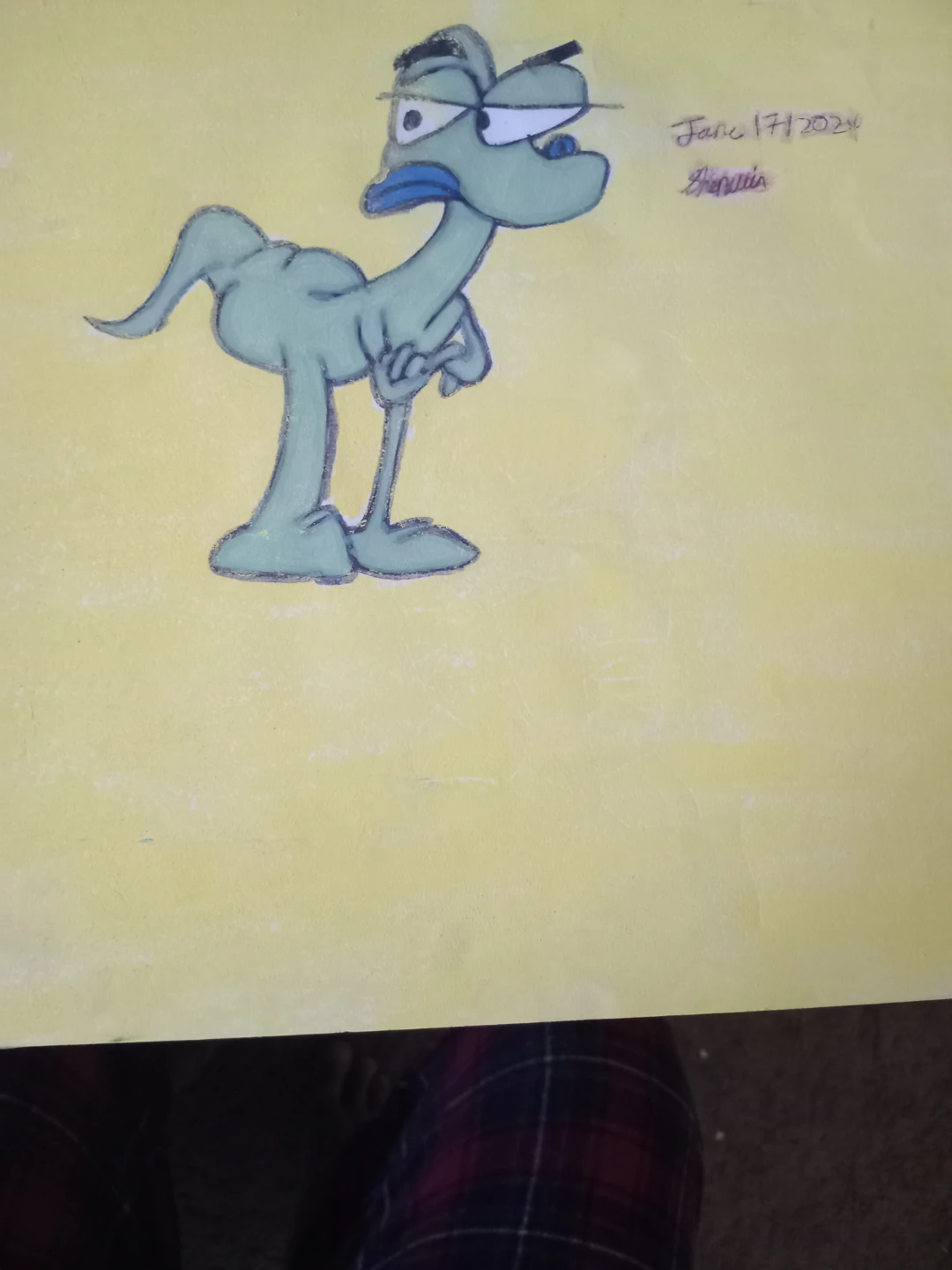 Dinosaur Cartoon Character Drawing by Custom Artist Sherwin - photo 4