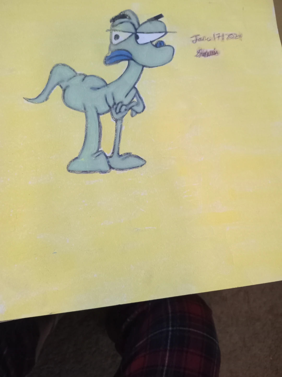 Dinosaur Cartoon Character Drawing by Custom Artist Sherwin - photo 5