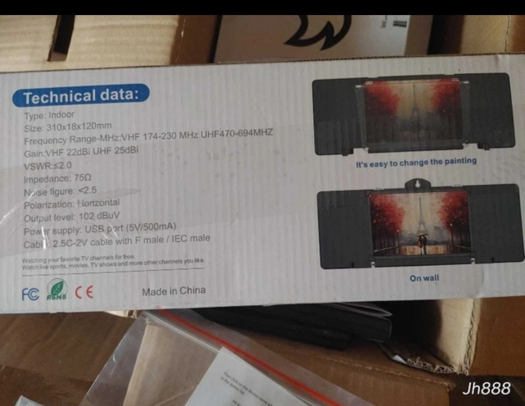 Indoor Digital TV Antenna High Gain Magnetic Base - photo 2