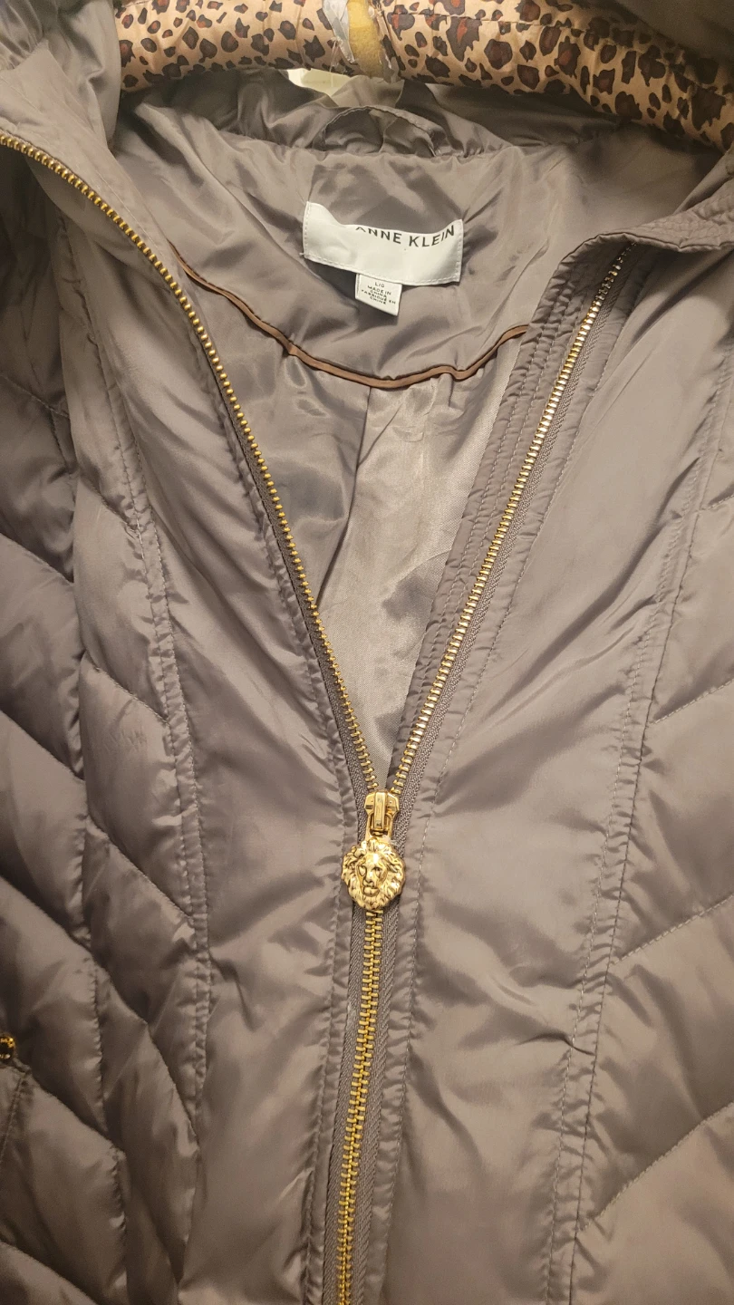 Anne Klein Puffer Coat with Fur Trim Hood - photo 2