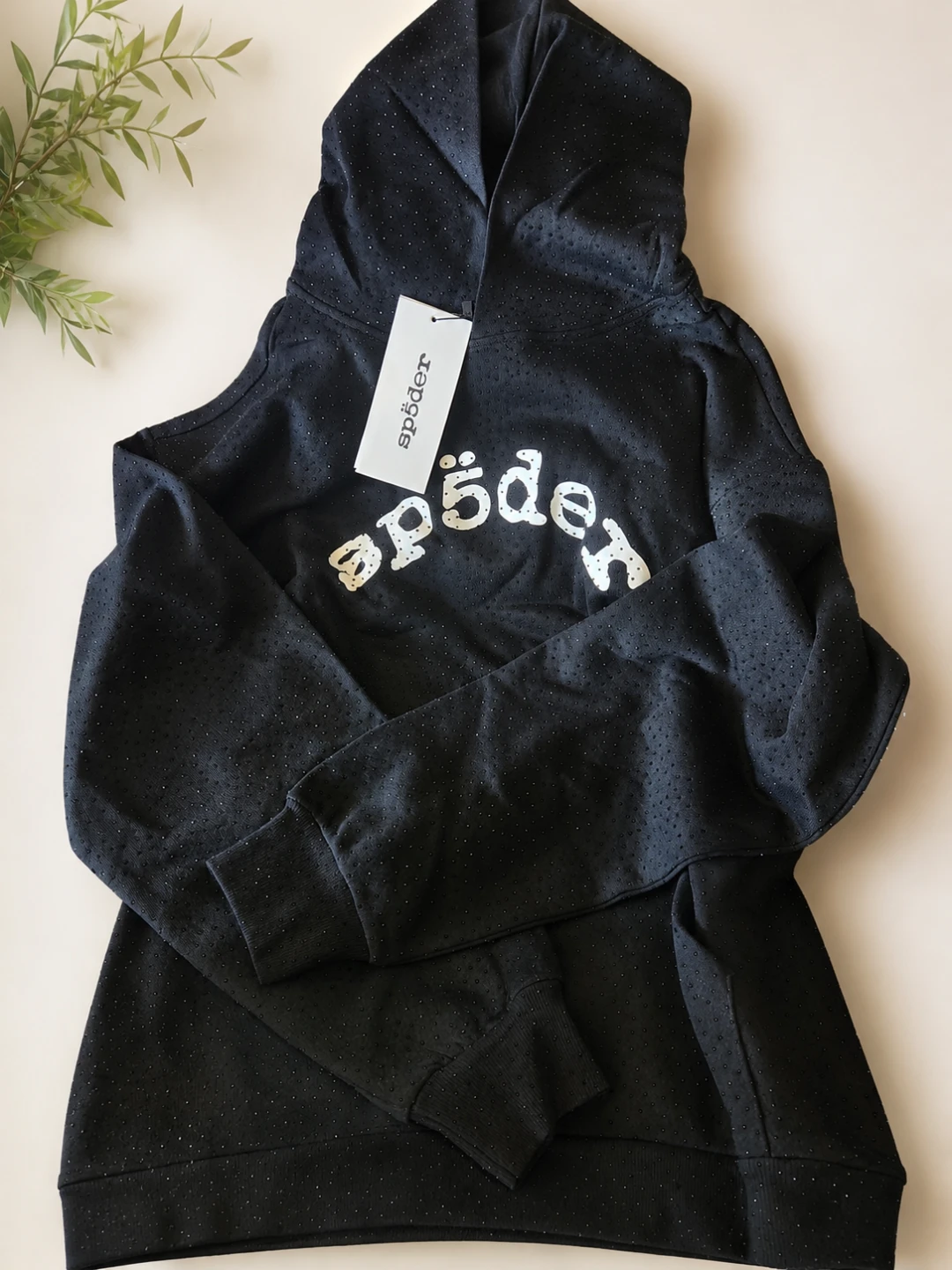SP5DER Black Hoodie