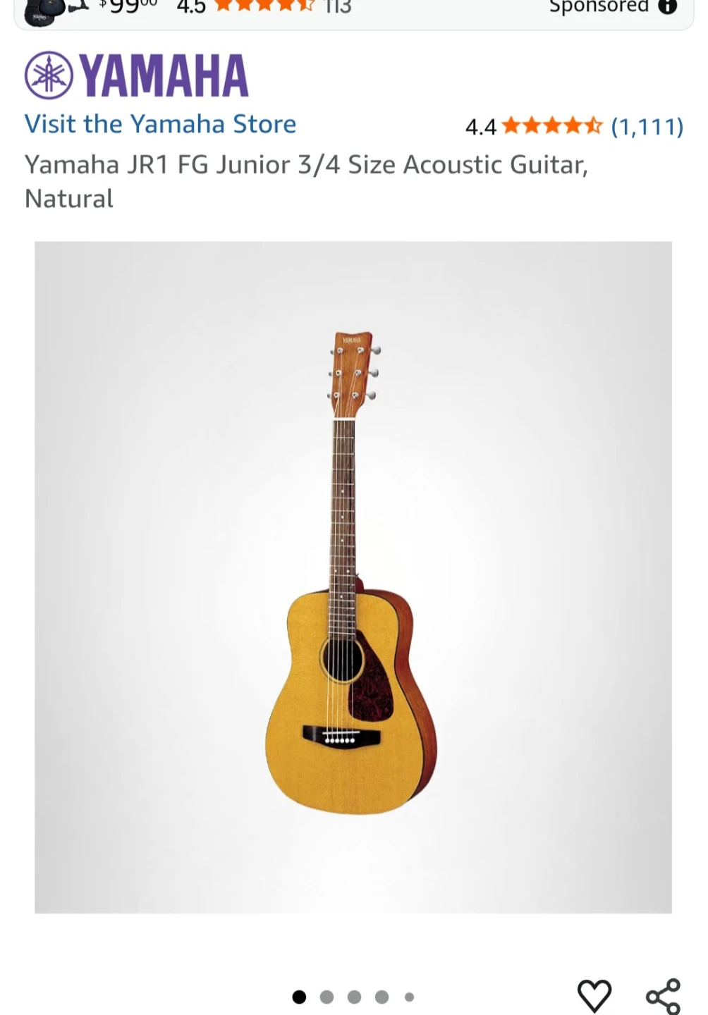 Yamaha FG Junior Acoustic Guitar - photo 4