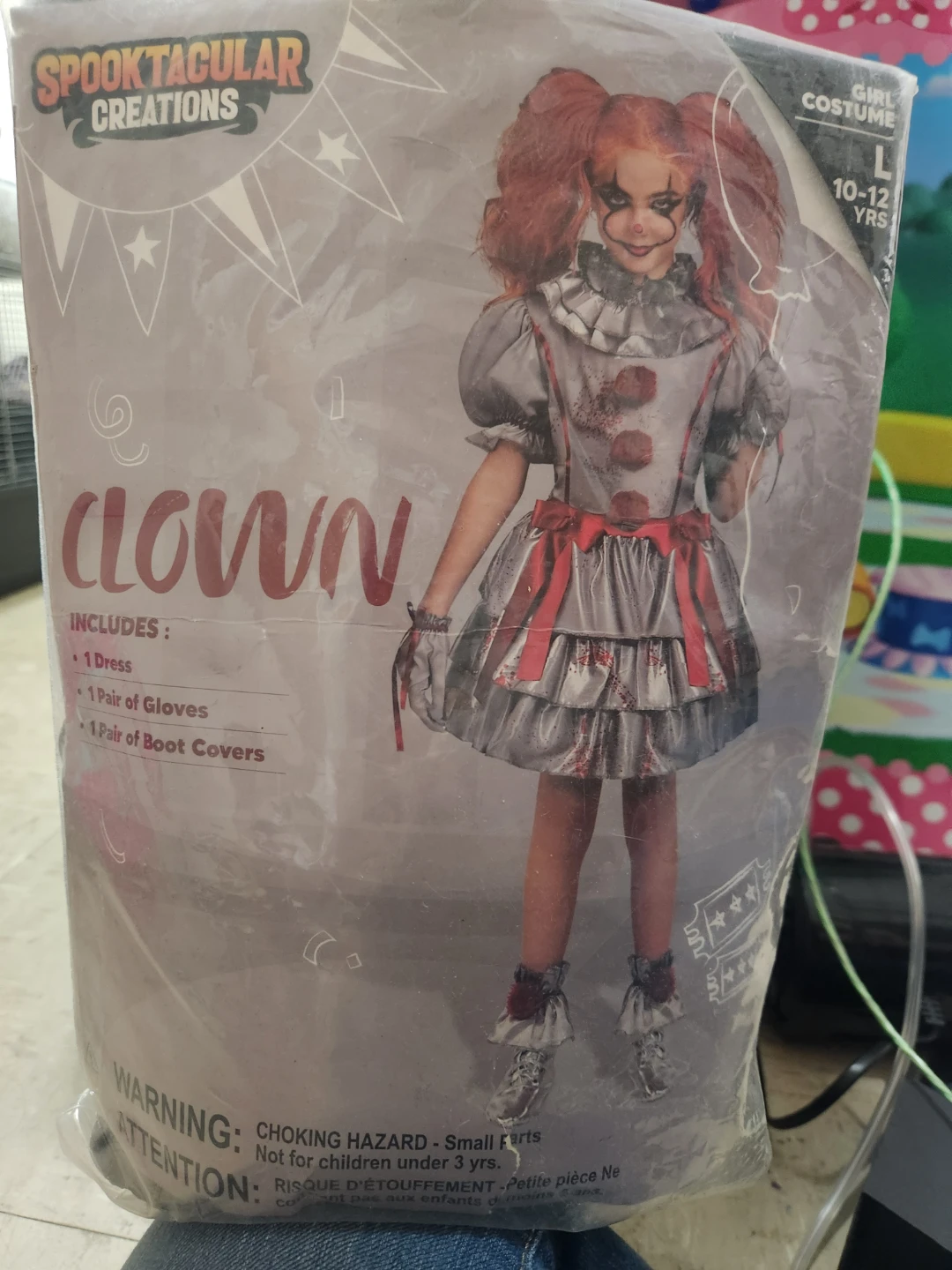 Spooktacular Creations Girl Clown Costume Size L (10-12 yrs)