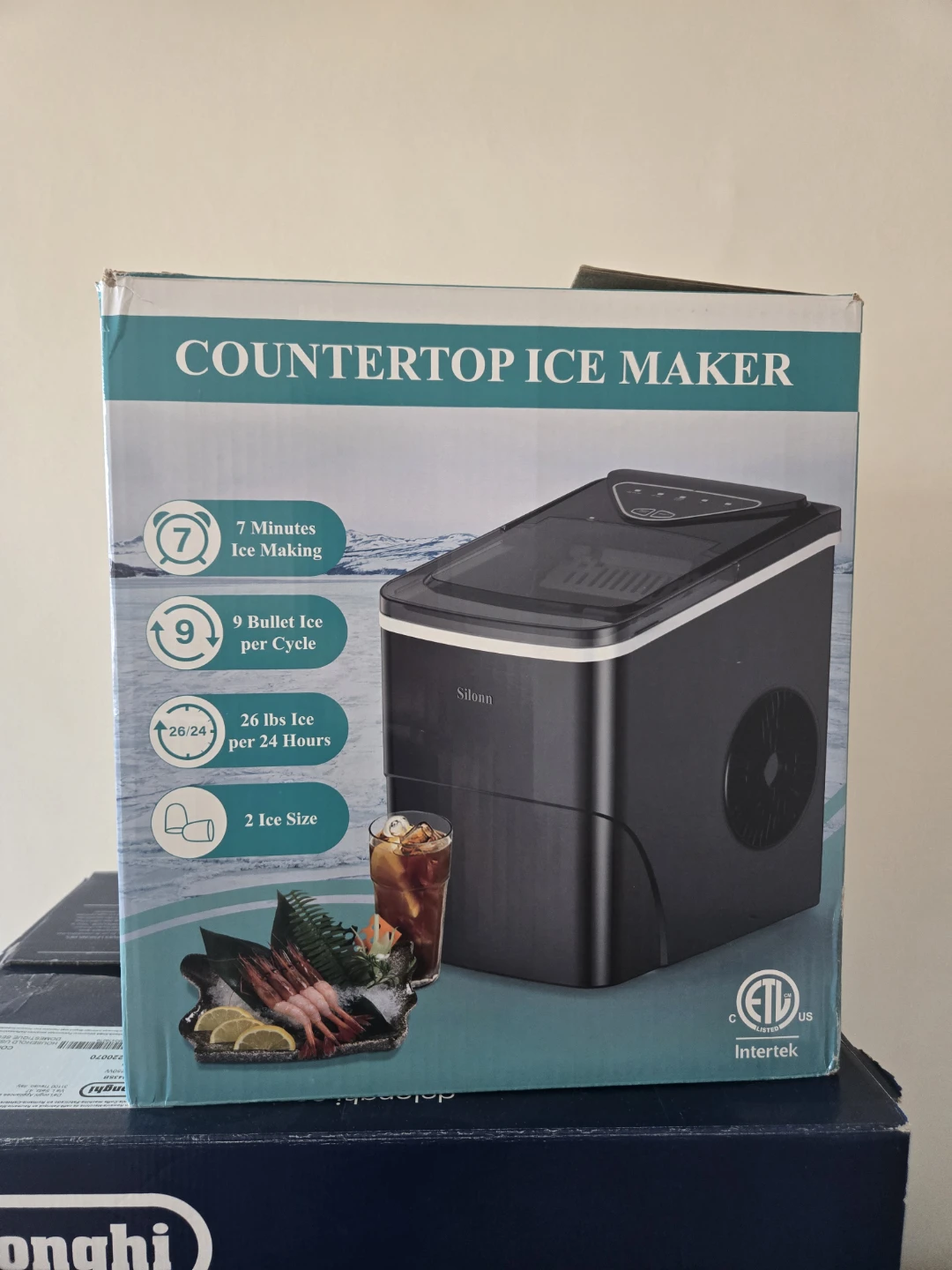 Silonn Countertop Ice Maker - 9 Bullet Ice per Cycle