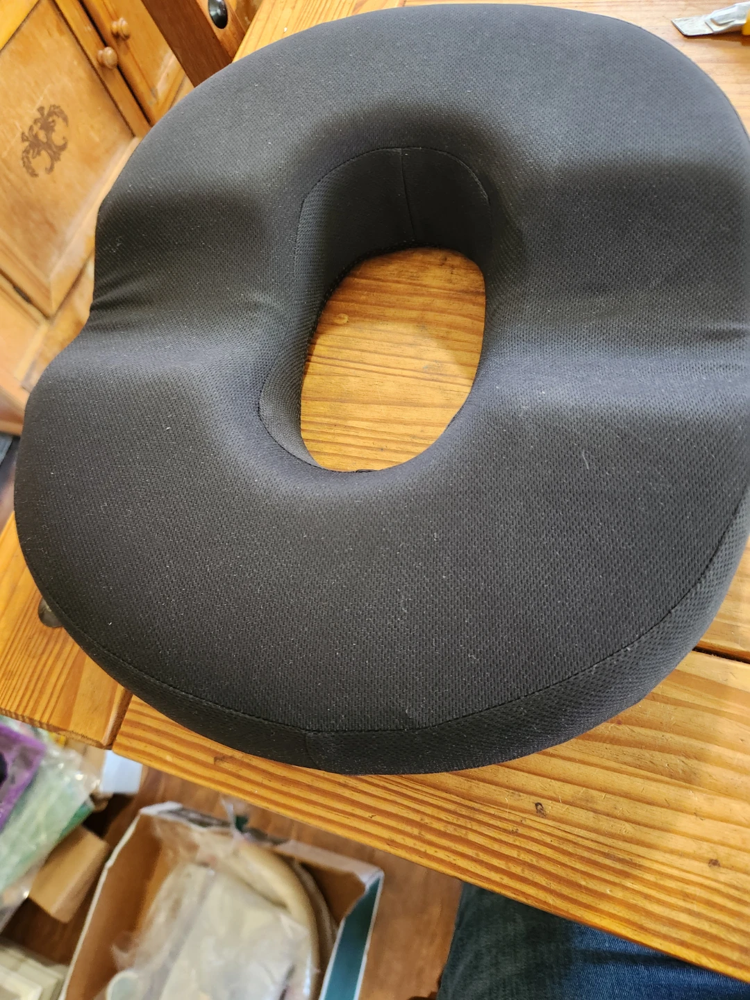 5 Stars United Donut Seat Cushion - Large Black Memory Foam - photo 3