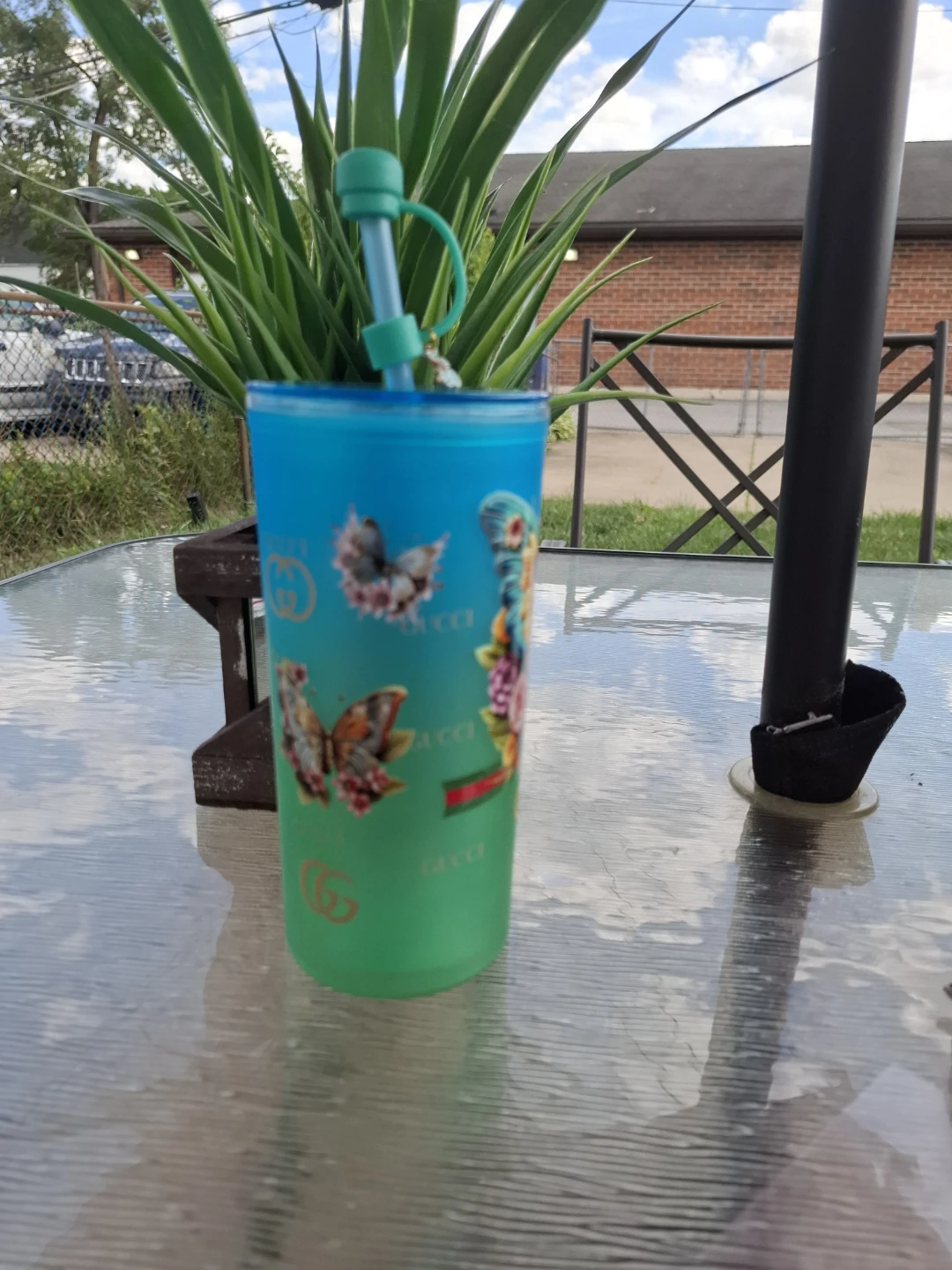 Gucci Butterfly Tumbler with Straw - photo 4