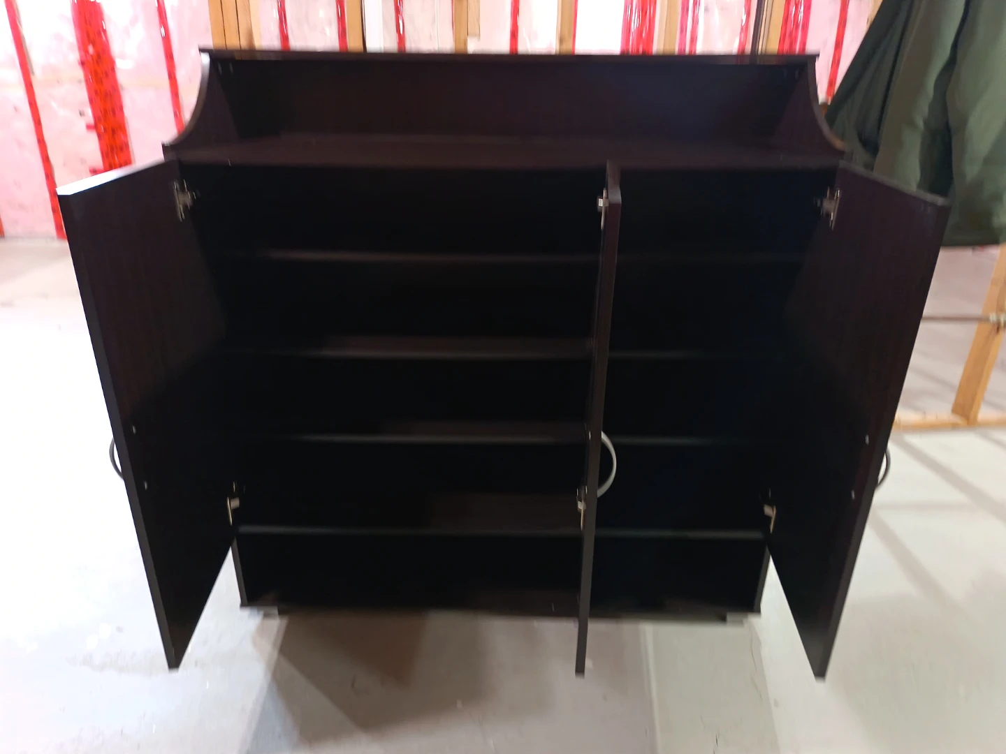 Dark Brown Cabinet with Shelves - photo 3
