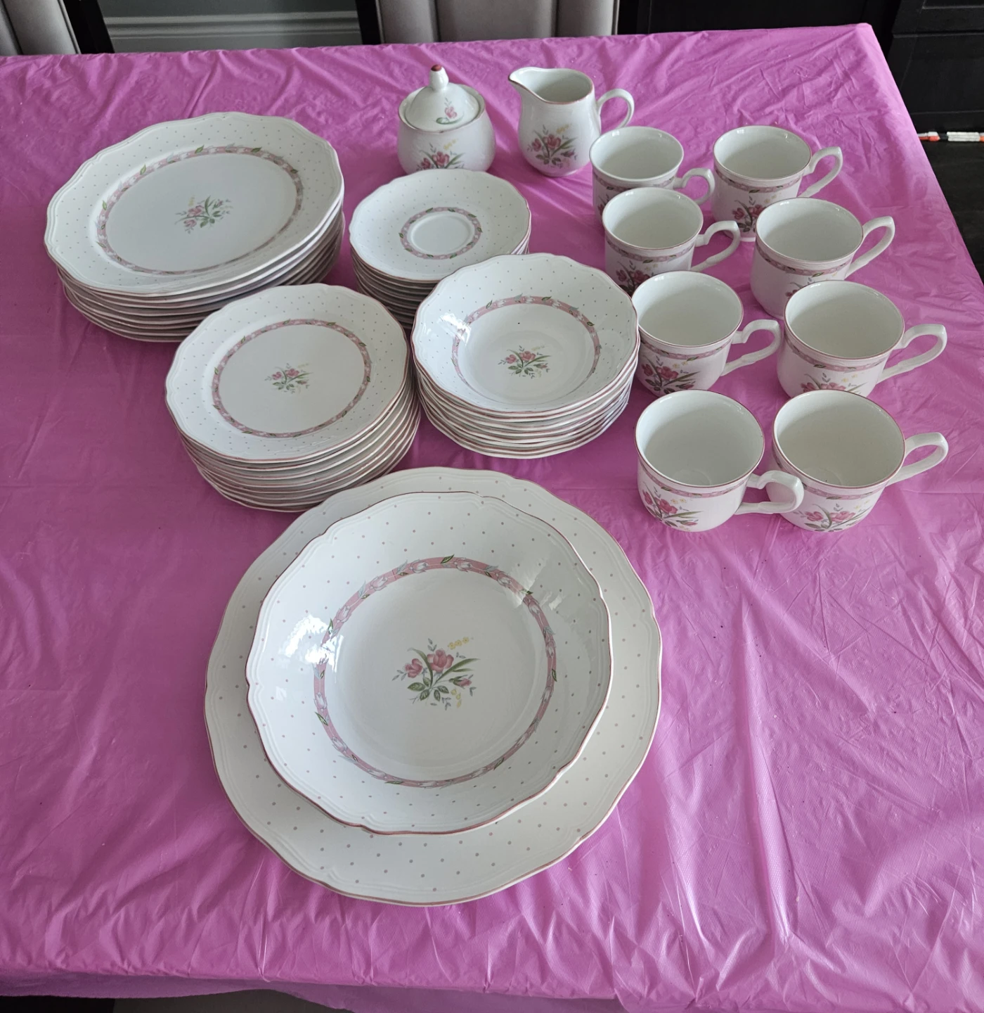 Vintage Sango Country French "Chateau" China Dining Set