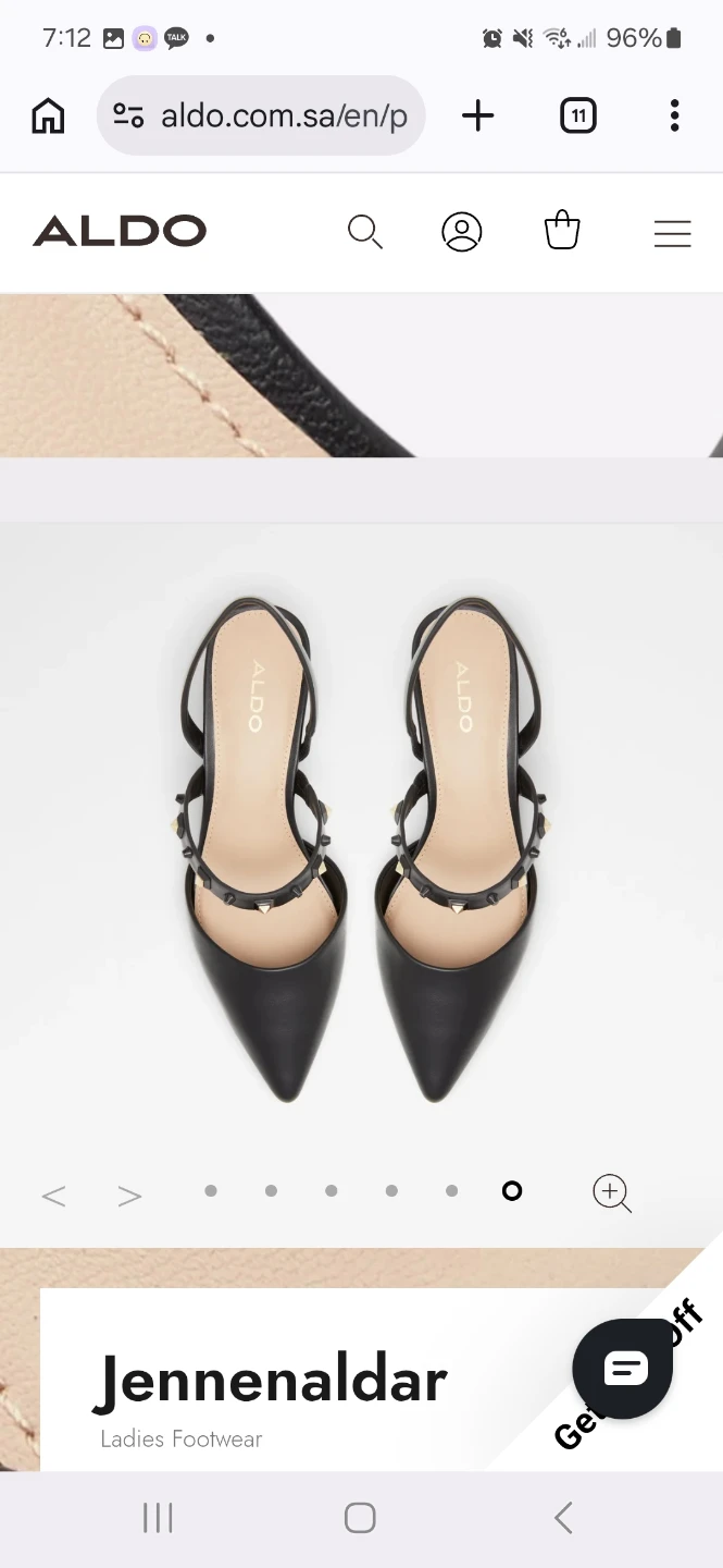 ALDO Jennenaldar Black Studded Slingback Heels
