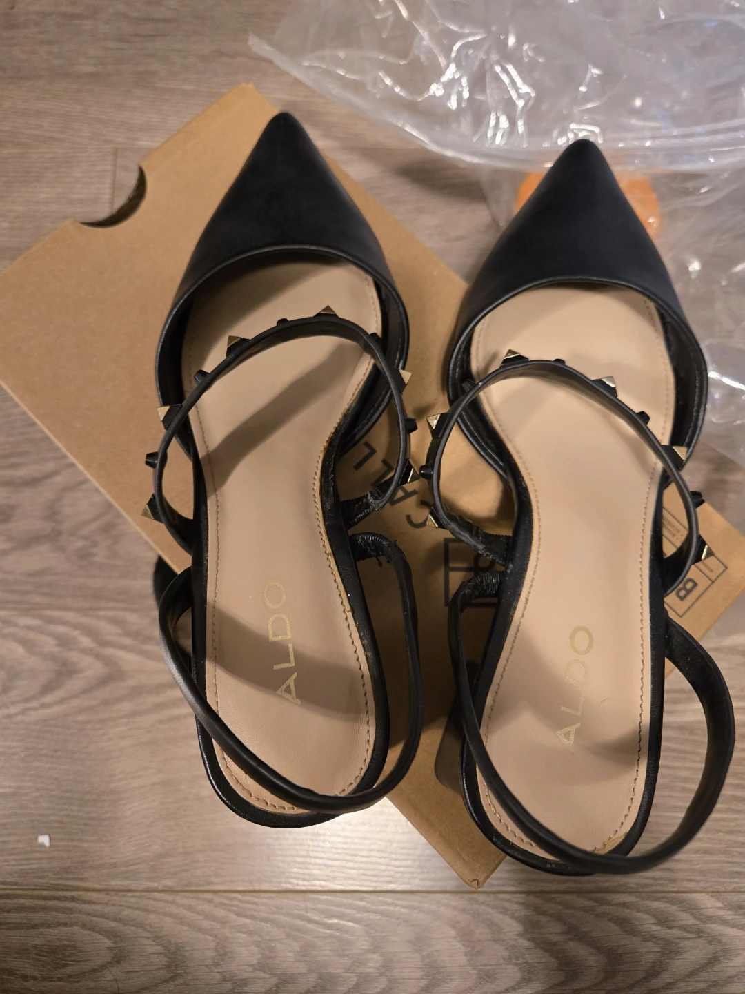 ALDO Jennenaldar Black Studded Slingback Heels - photo 3