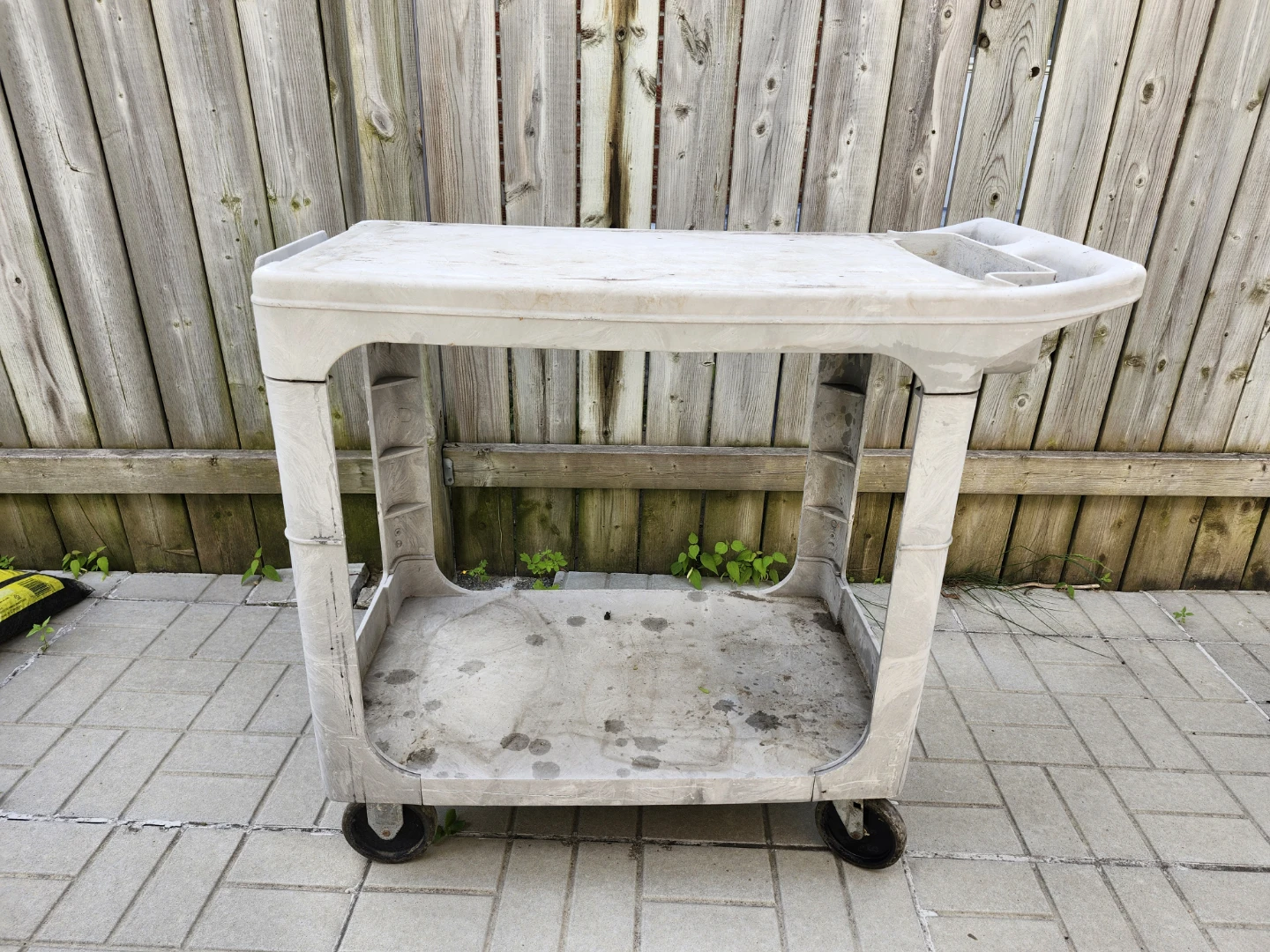Heavy-Duty Plastic Utility Cart / Rolling Service Cart – 2 Shelf - photo 4