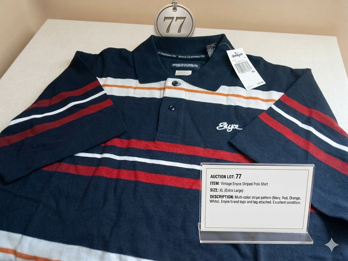 Enyce Vintage Striped Polo Shirt XL