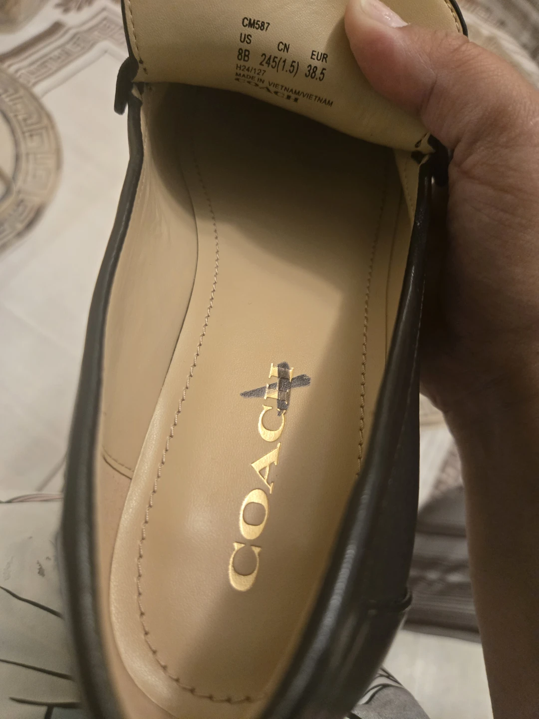 Coach Black Leather Platform Loafers Size 8B - photo 4