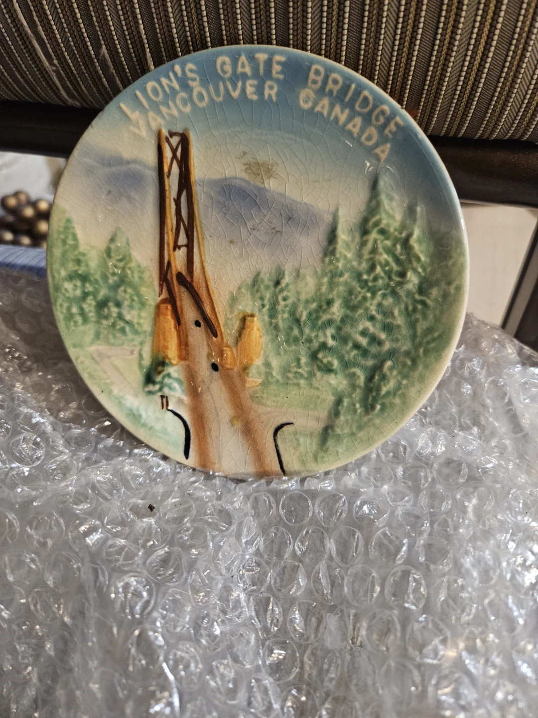Souvenir Plate Lion's Gate Bridge Vancouver Canada - photo 5
