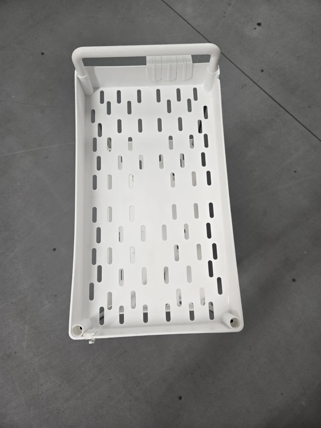 White 3-Tier Rolling Utility Storage Cart with Handle - photo 5