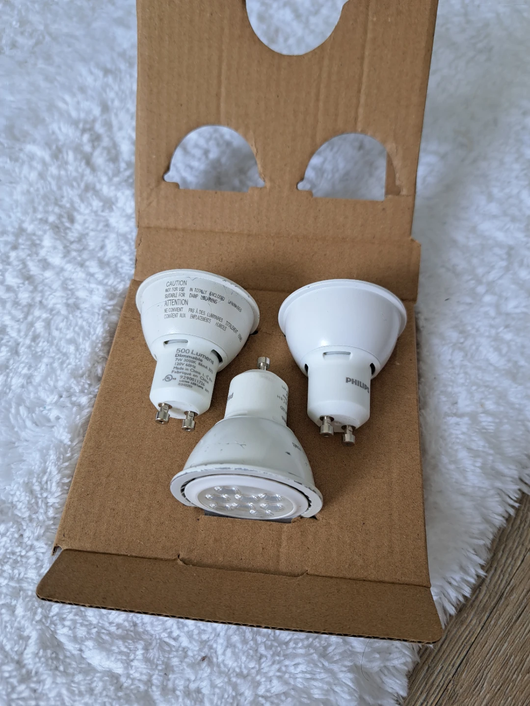 Philips 500 Lumens Dimmable LED Spotlights (3-Pack)