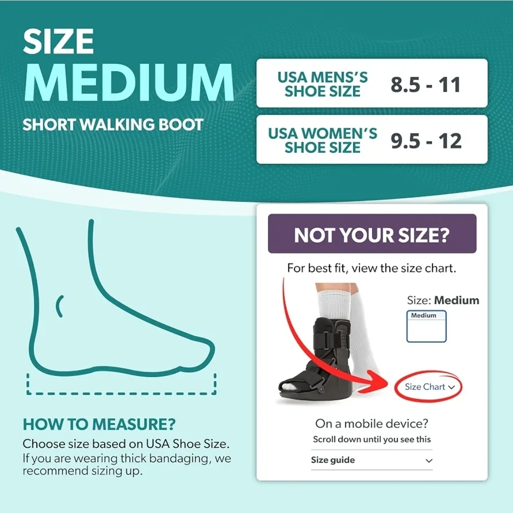 Medical Short Walking Boot - Medium - photo 4