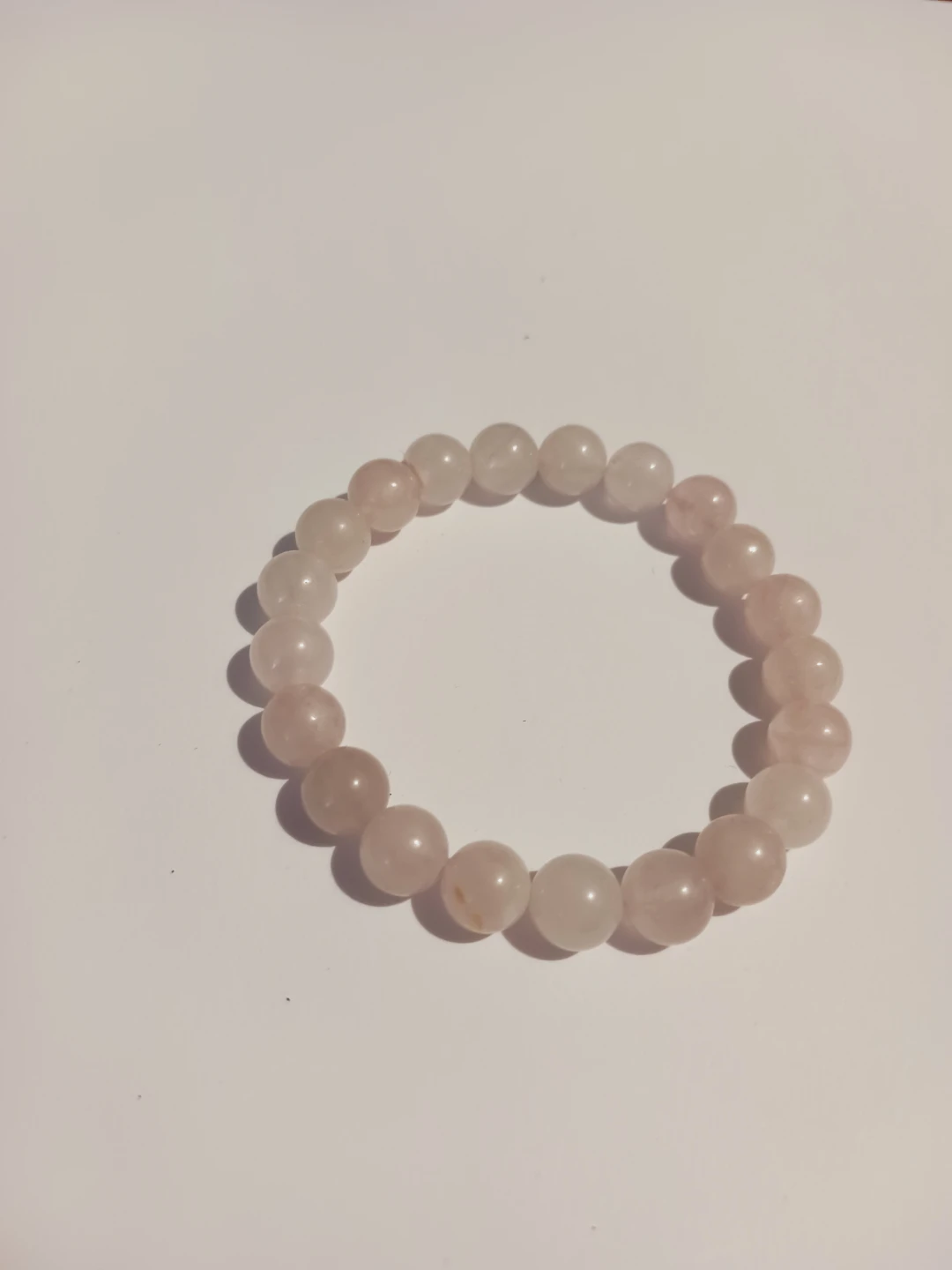 New !! Rose Quartz Beaded Stretch Bracelet - photo 2