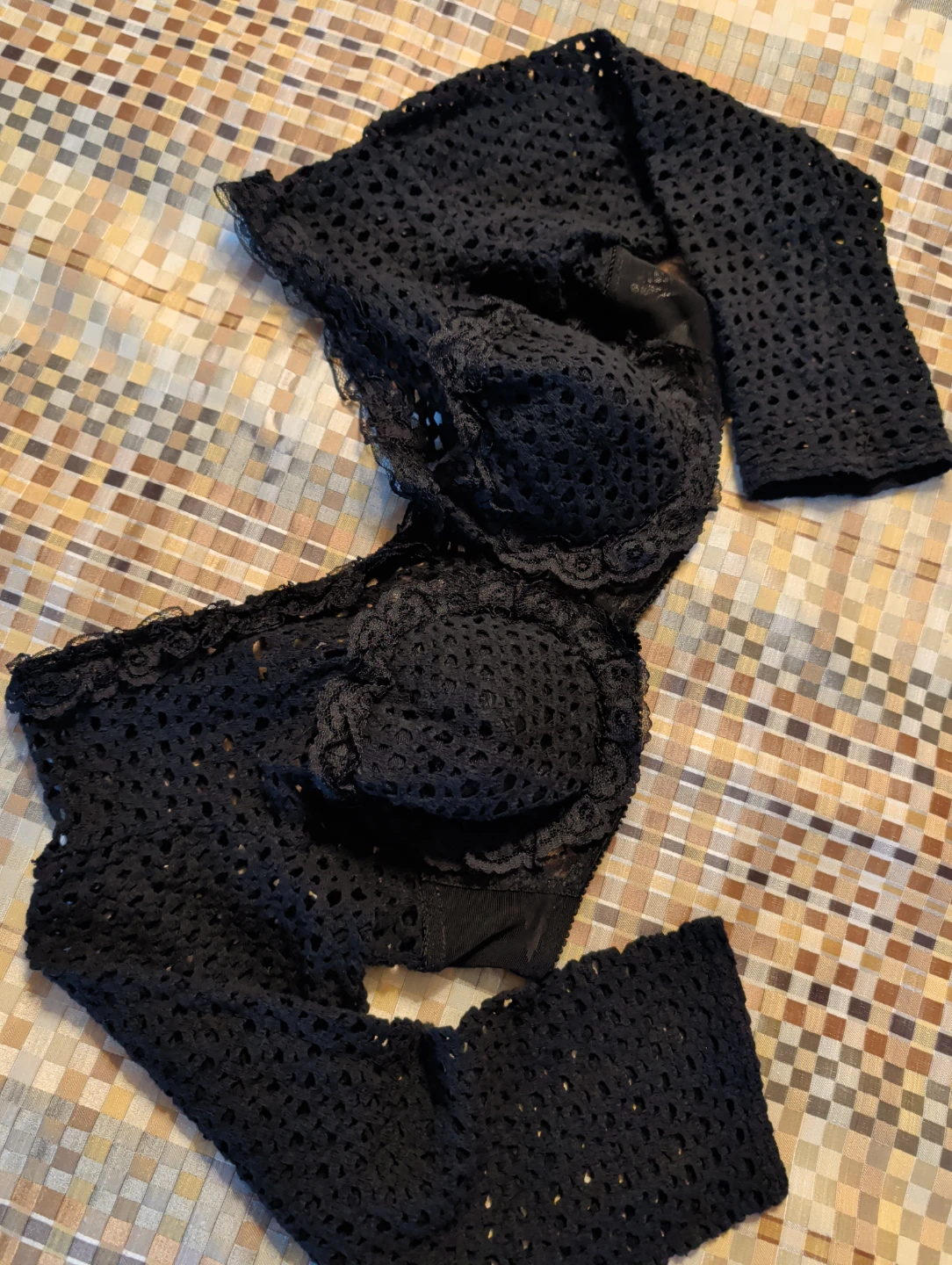 Black Crochet Bralette