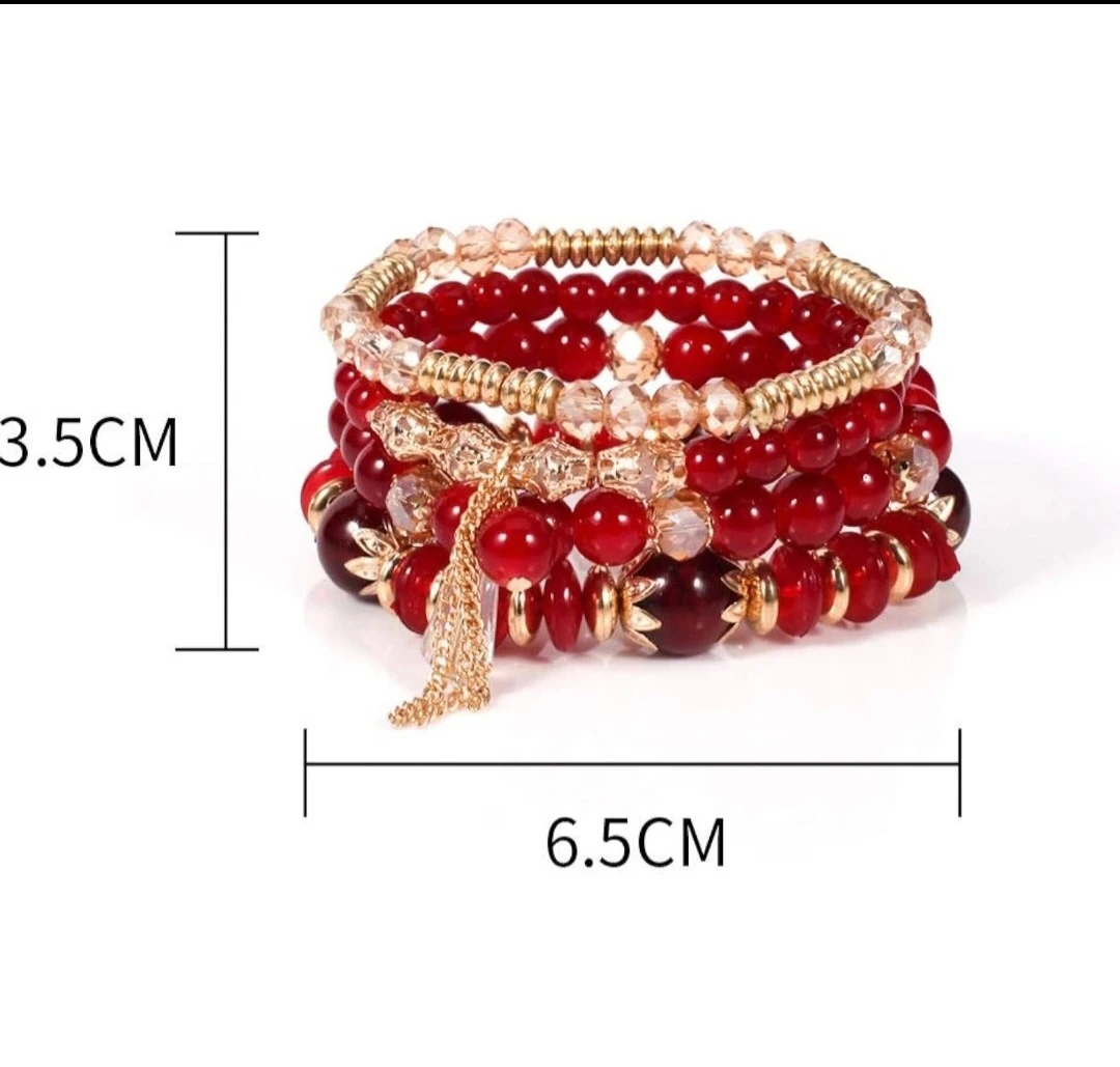 Fashion Jewelry Beaded Bracelet Set - photo 3