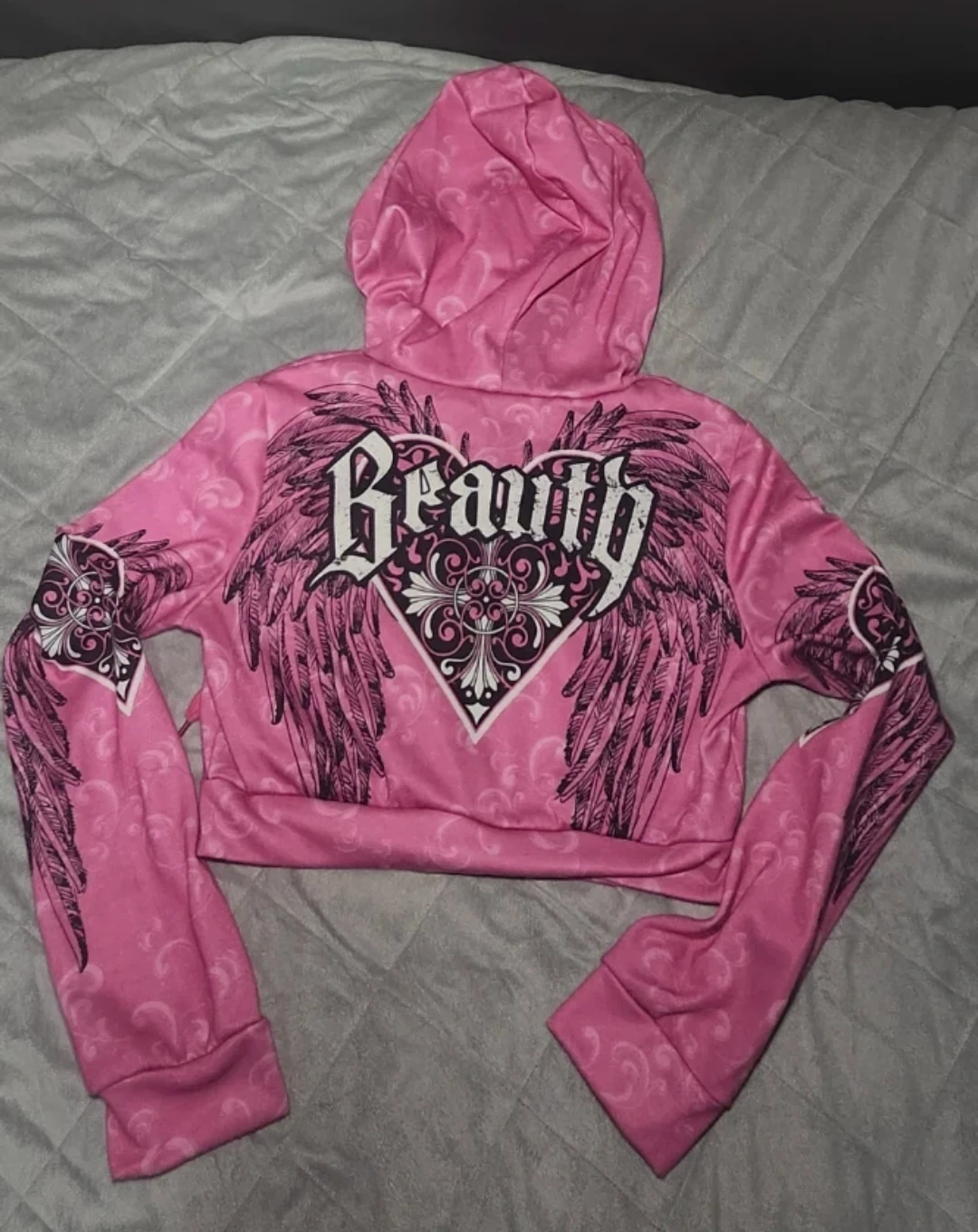 Pink street wear graphic hoodie - photo 3